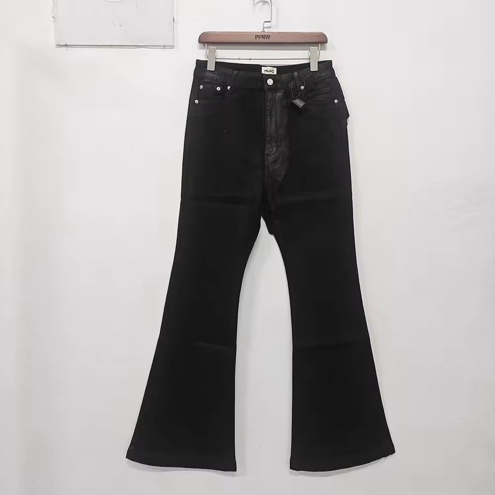 Japanese Brand Streetwear Wax Leather Flare Pants Size US 33 - 2 Thumbnail