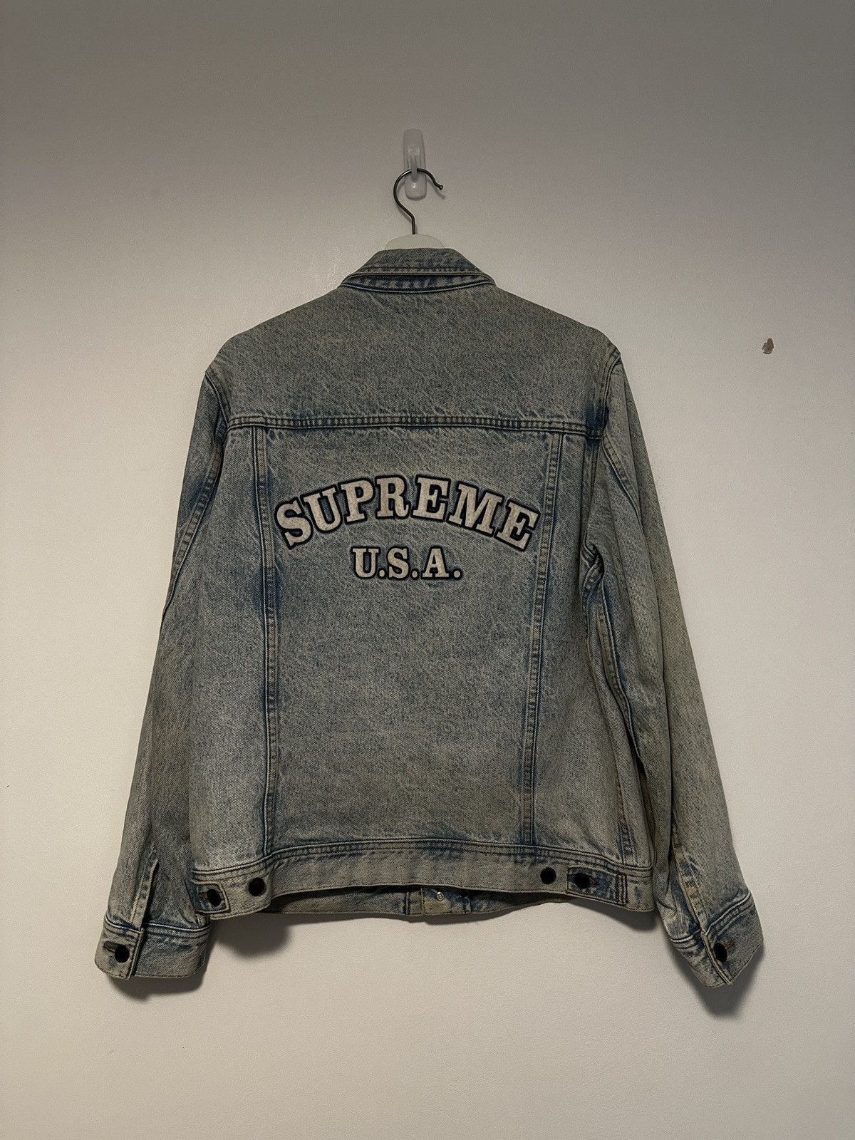 Supreme Supreme SS16 Denim Trucker Jacket (Very Rare) Size US M / EU 48-50 / 2 - 1 Thumbnail