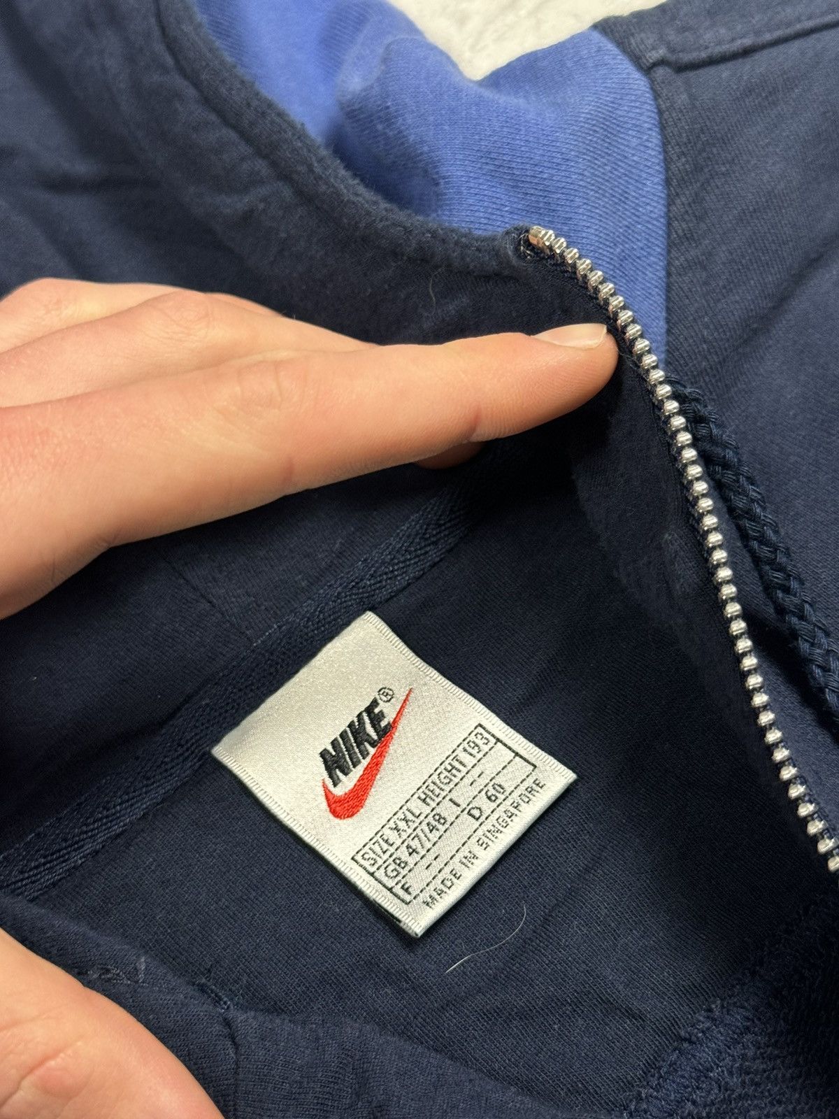 Nike Vintage Nike 1/4 Zip Hoodie Big Logo Size XXL Size US XXL / EU 58 / 5 - 13 Thumbnail