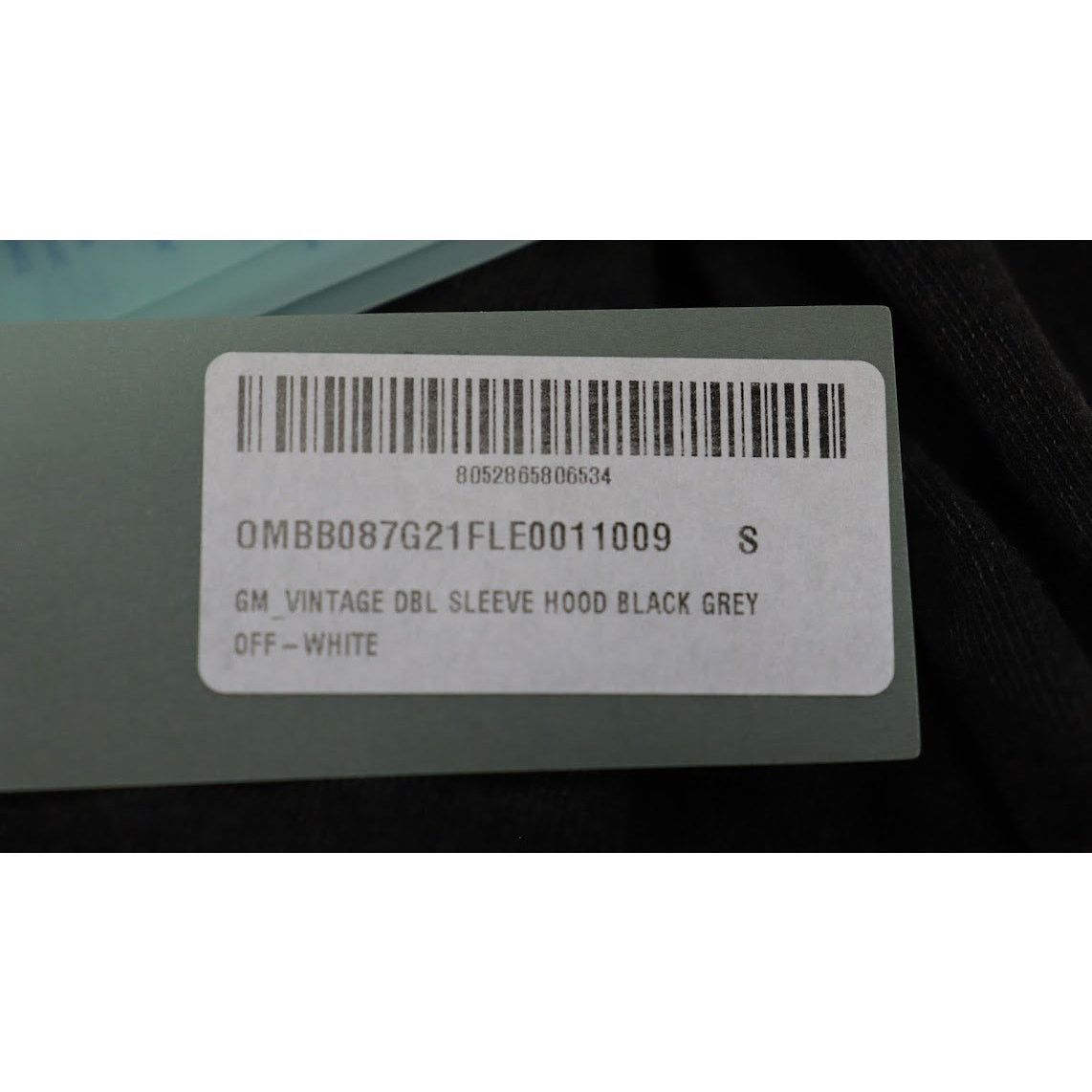Off-White o1rshd1 GM Vintage Double Long Sleeve Hoodie in Black/Grey Size US S / EU 44-46 / 1 - 11 Thumbnail