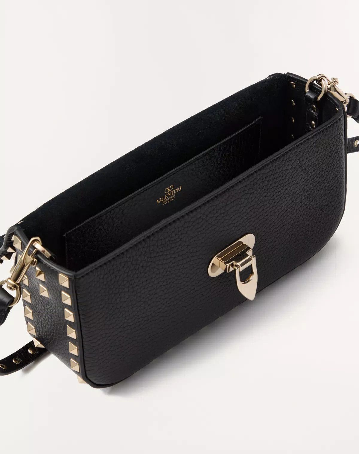 Valentino oc11z0725 Size:OS/Shoulder Bag In Grainy Calfskin in Black Size ONE SIZE - 6 Thumbnail