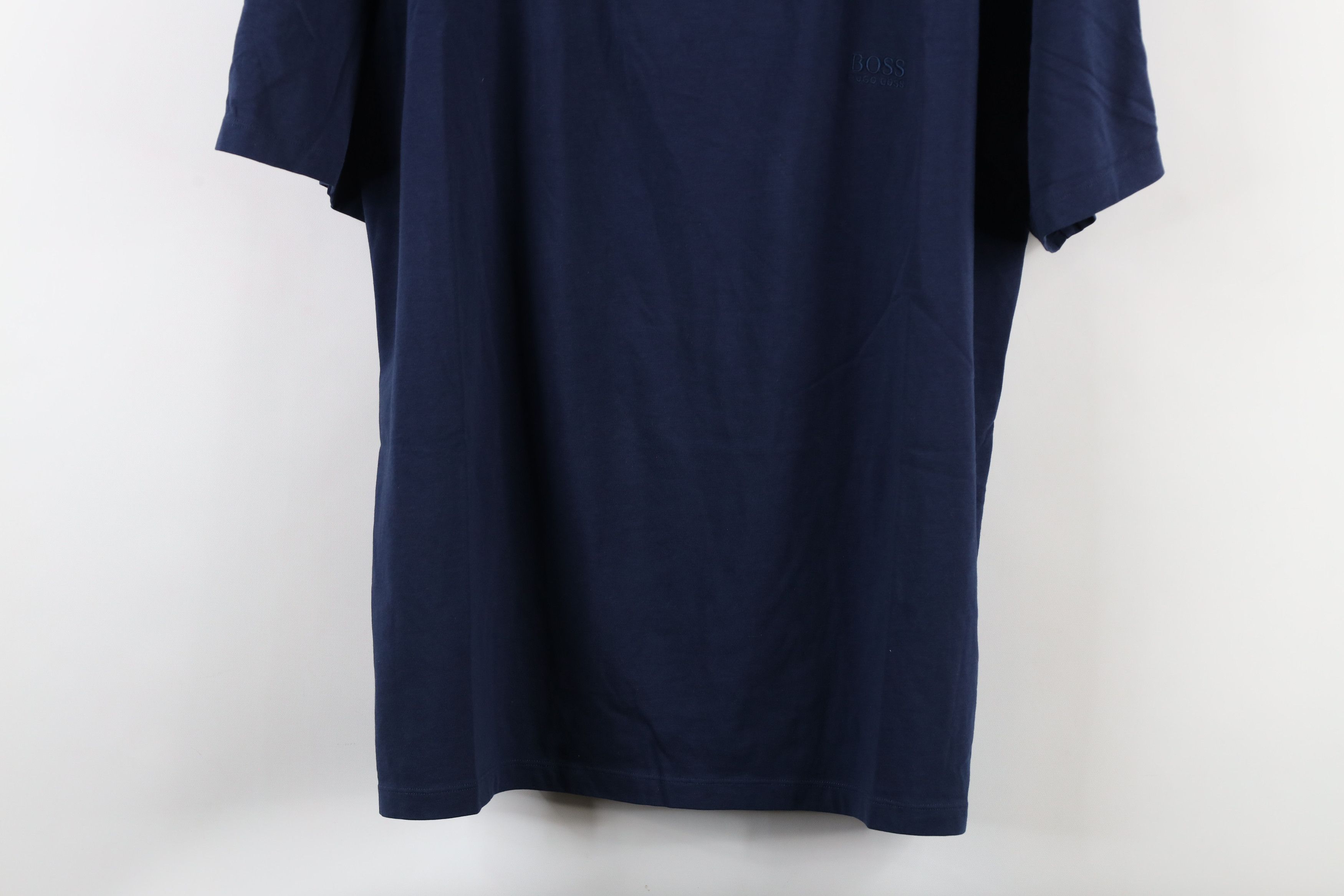 Hugo Boss × Vintage Hugo Boss Spell Out Stretch Short Sleeve T-Shirt Navy Blue Size US XL / EU 56 / 4 - 3 Thumbnail