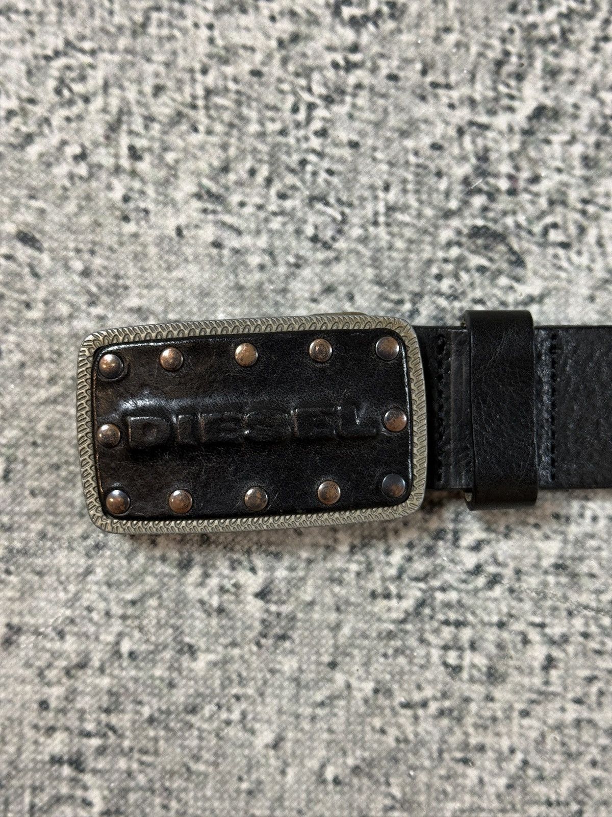 Diesel Diesel belt leather cow big buckle brown Size ONE SIZE - 2 Thumbnail