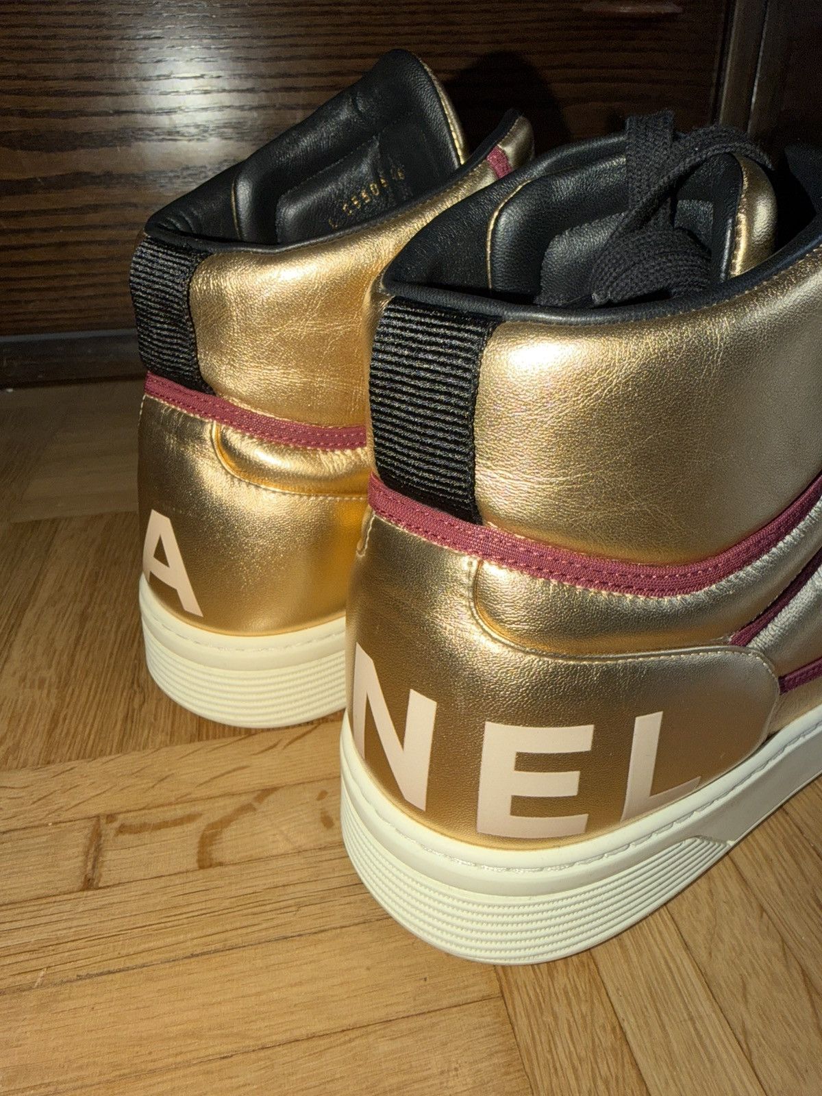 Chanel Chanel High Top Sneaker gold Size US 12 / EU 45 - 10 Thumbnail