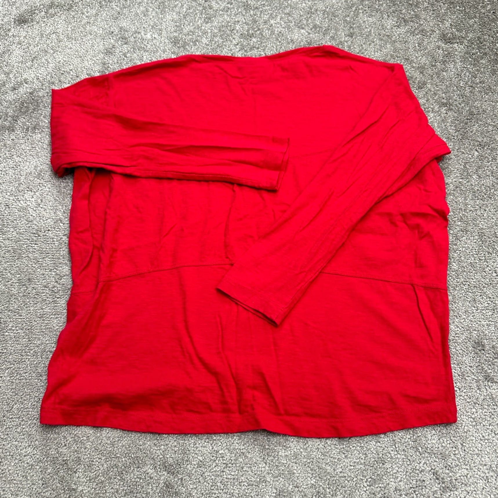 Vintage AP.NY Long Sleeve T-Shirt Womens Medium Red Round Neck 100% Cotton Casual Tee Size M / US 6-8 / IT 42-44 - 2 Thumbnail