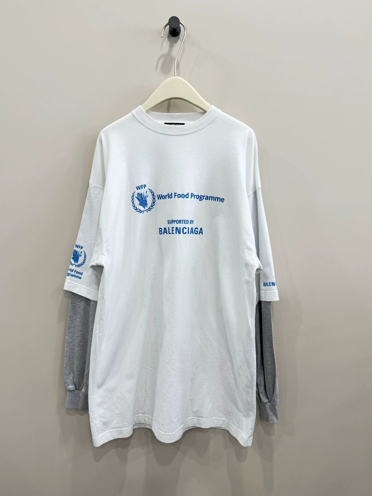 Balenciaga Balenciaga WFP collaborative two-in-one long-sleeve Tee - dmc Size US S / EU 44-46 / 1 - 1 Thumbnail