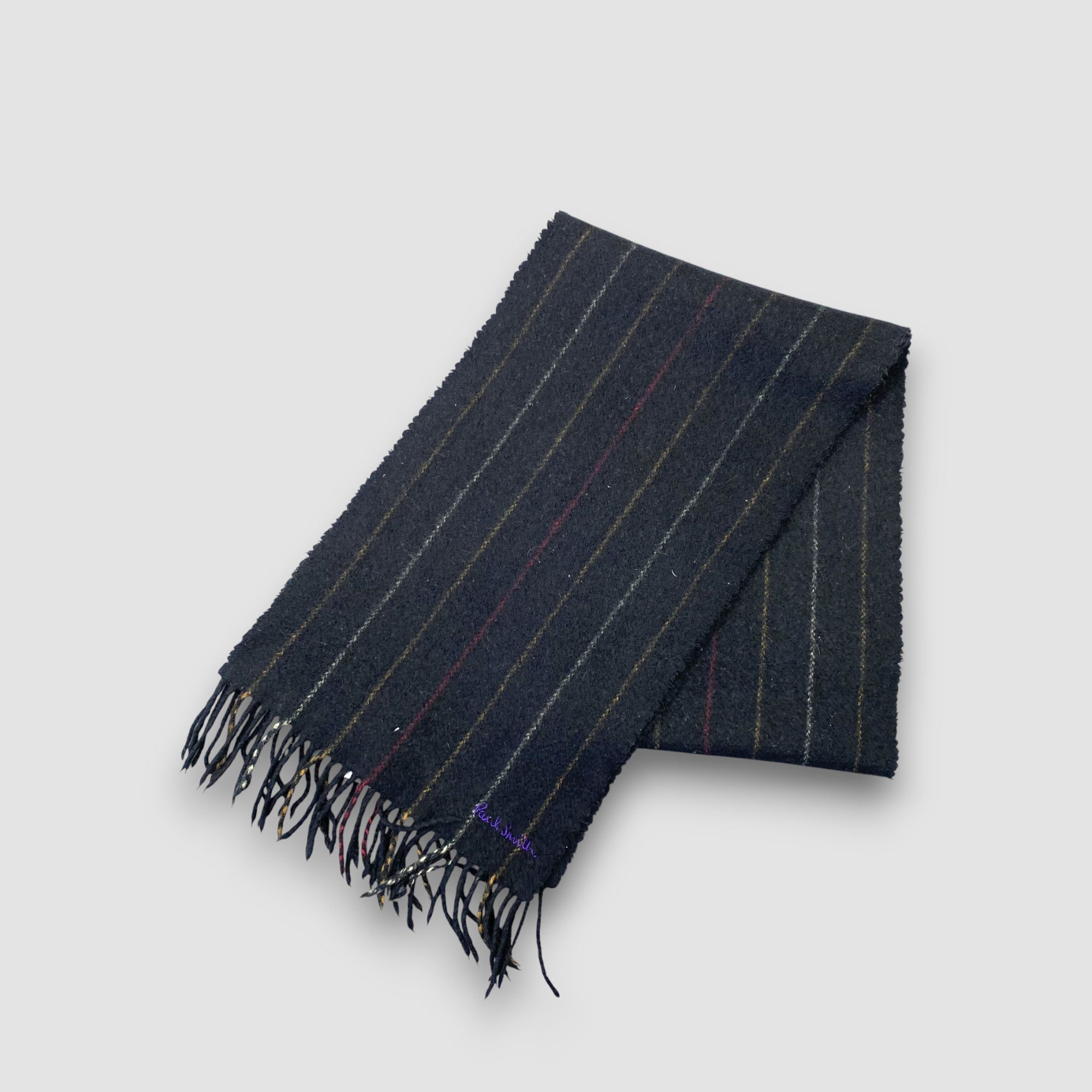 Paul Smith Vintage Paul Smith Scarf Muffler Wool Fringe Winter Scarves Size ONE SIZE - 3 Thumbnail