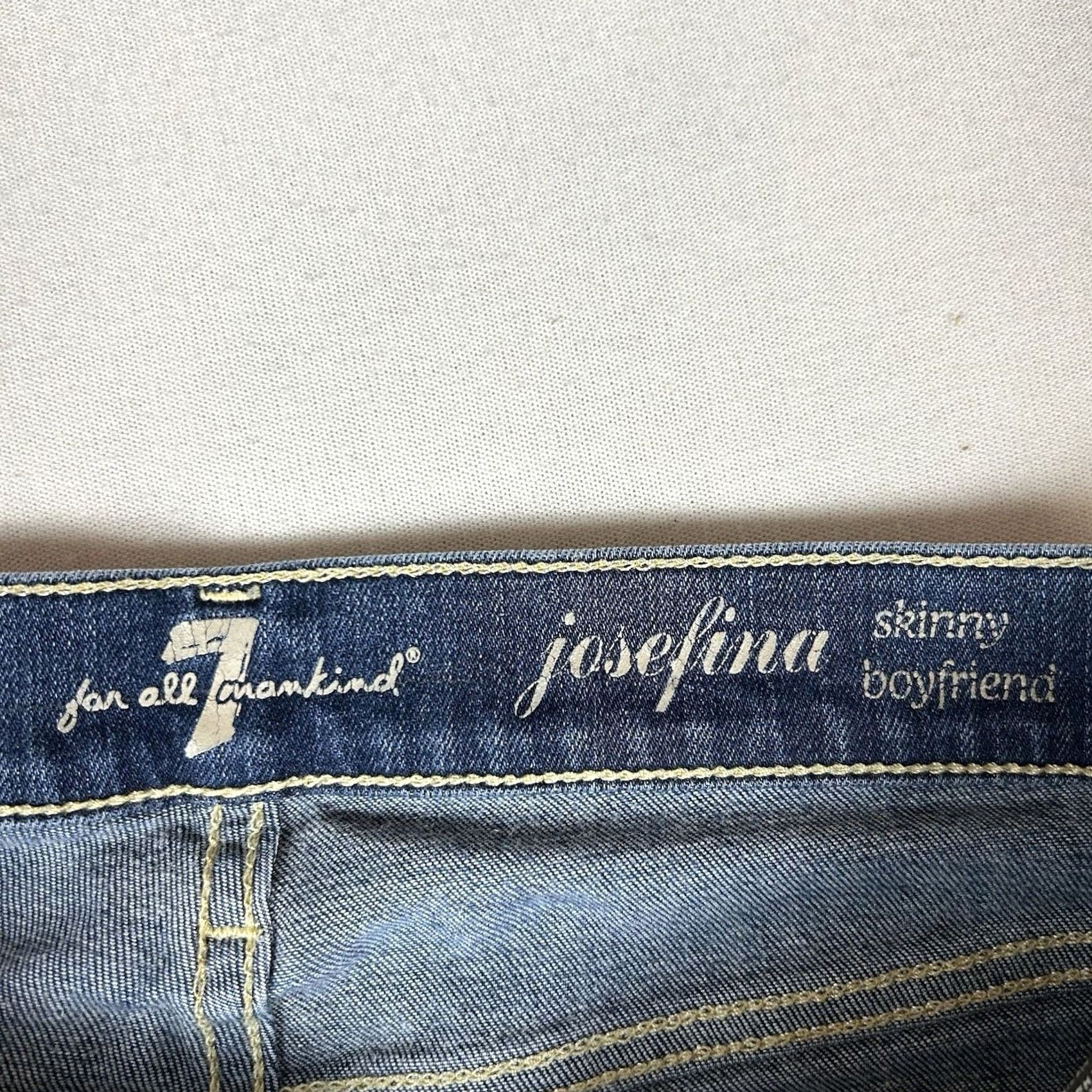 7 For All Mankind 7 For All Mankind Josefina Jeans Women's 29 Skinny Denim Blue Modern 5-Pocket Size 29" - 6 Thumbnail
