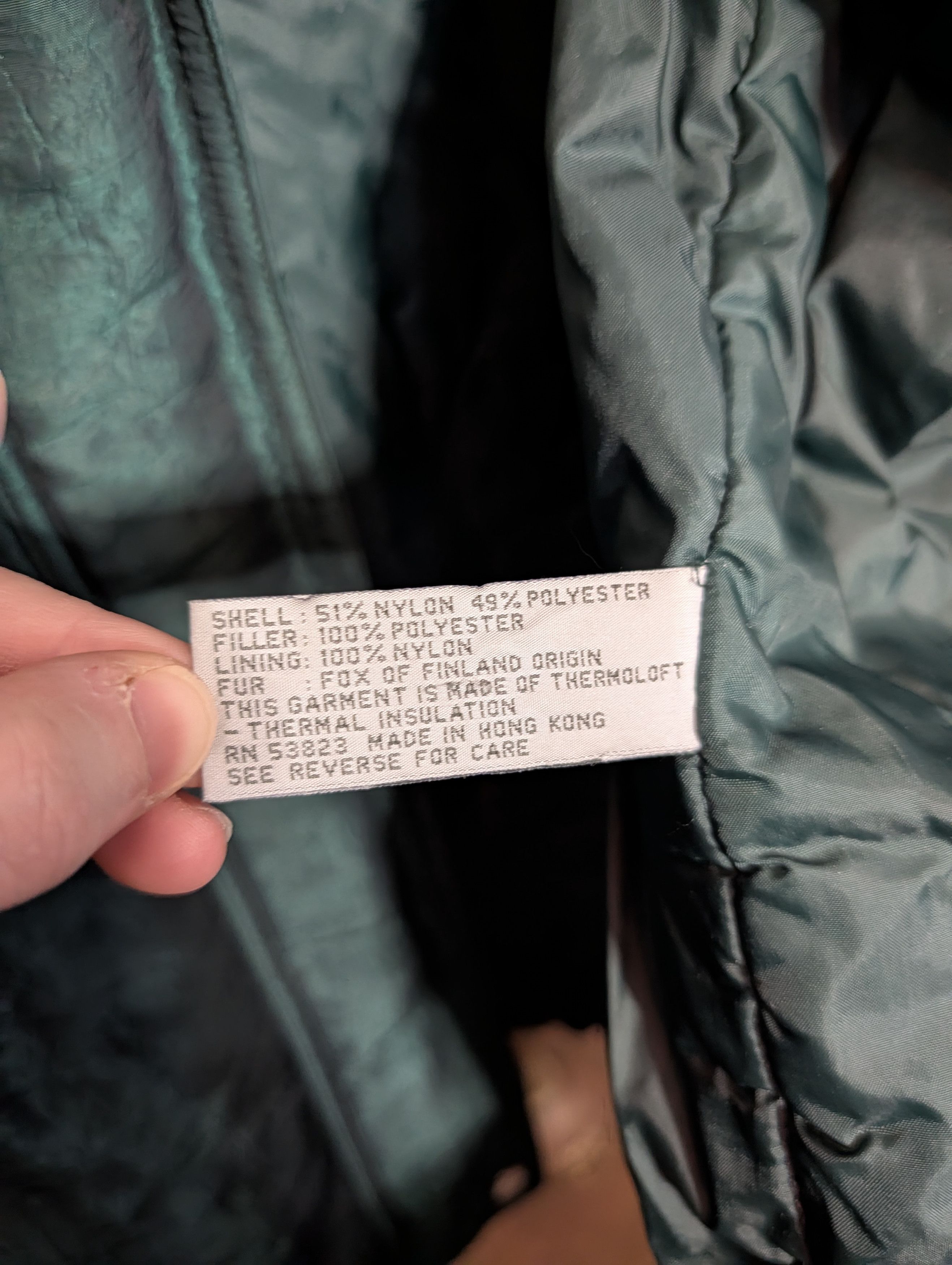 ELAN Vtg iridescent green insulated zip-up parka coat Size L / US 10 / IT 46 - 14 Thumbnail