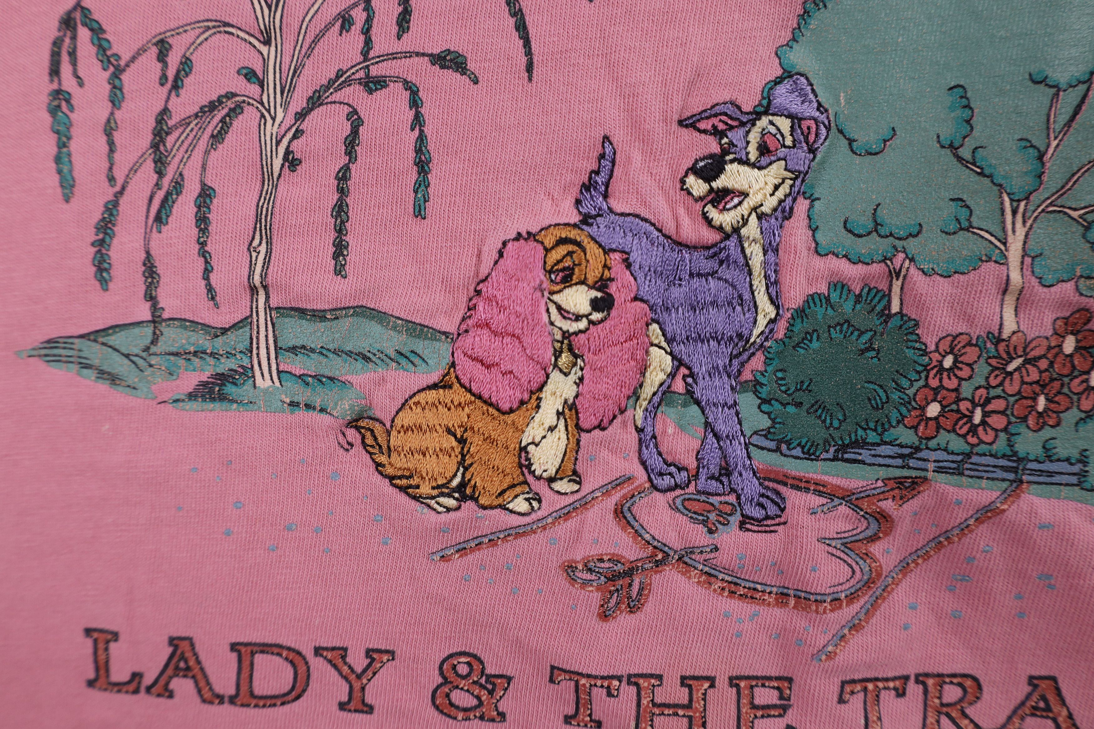 Disney × Vintage Vintage 90s Disney Lady & The Tramp Movie T-Shirt USA Size M / US 6-8 / IT 42-44 - 5 Thumbnail