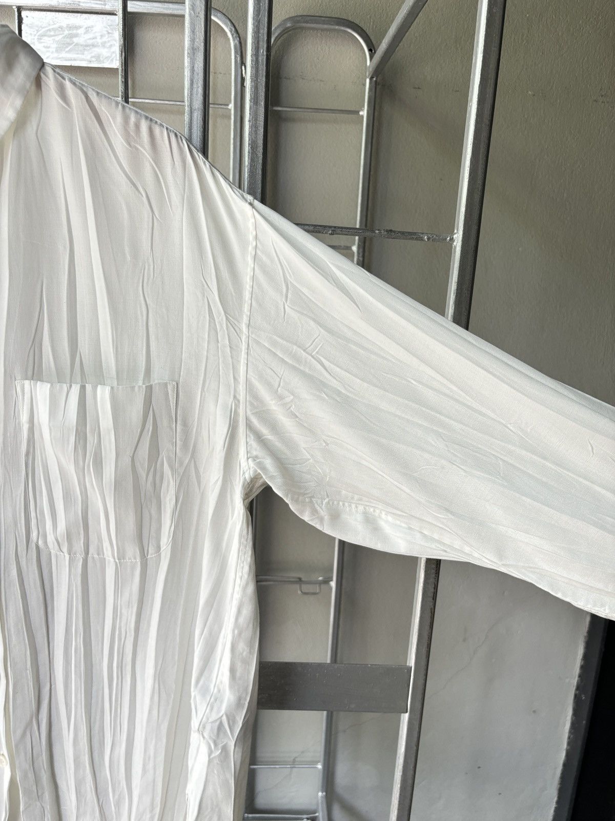 Issey Miyake Issey Miyake pleated white shirt Size M / US 6-8 / IT 42-44 - 12 Thumbnail