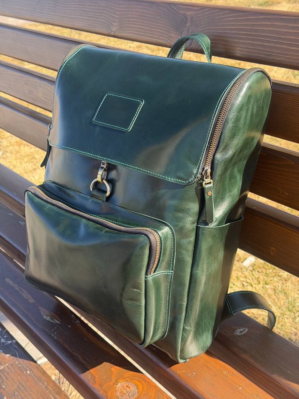 Handmade Leather backpack. Genuine leather Size ONE SIZE - 5 Thumbnail