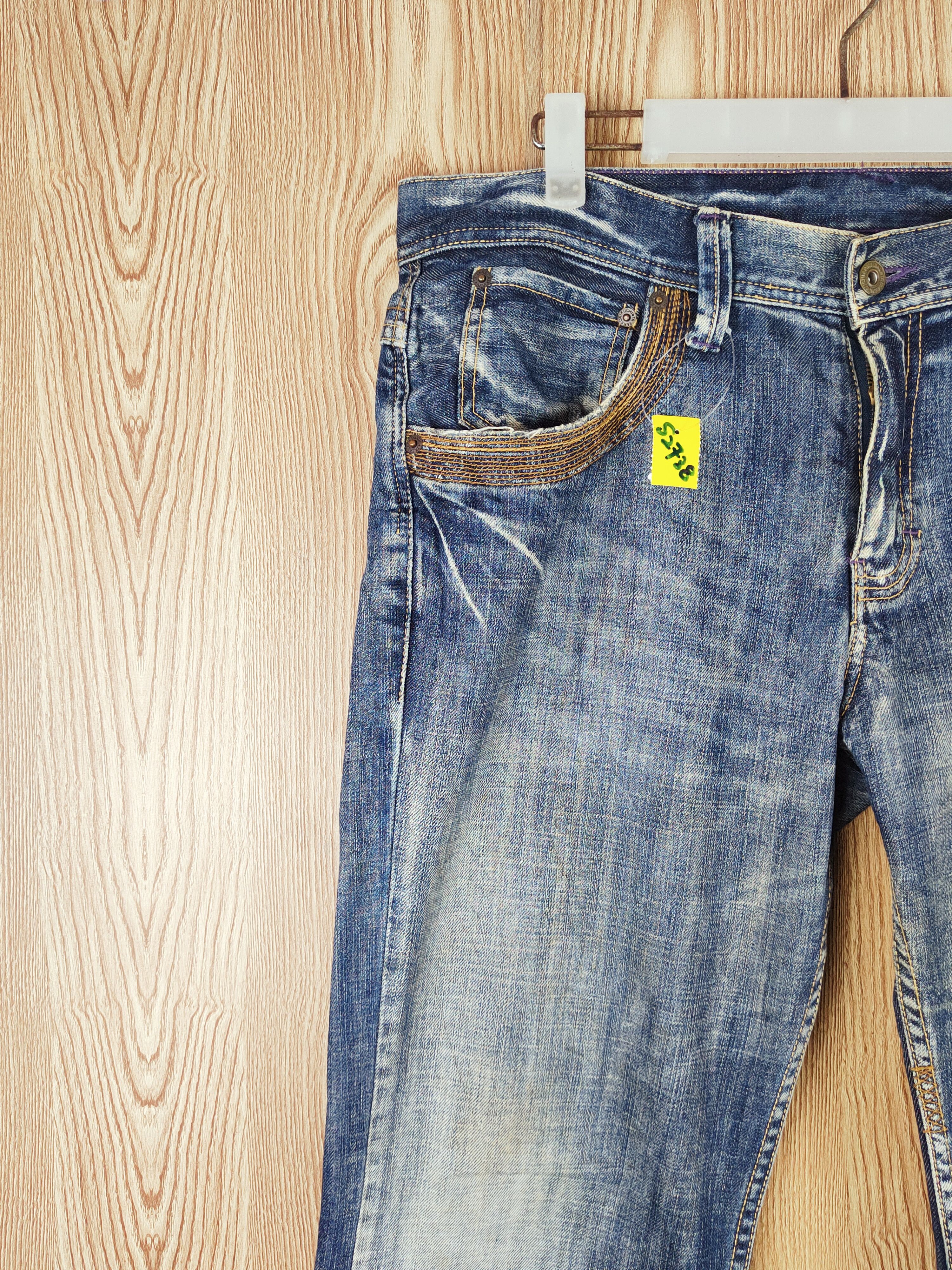 Takeo Kikuchi Takeo Kikuchi Dark Blue Faded Distressed Ripped Jeans #S2738 Size US 34 / EU 50 - 3 Thumbnail