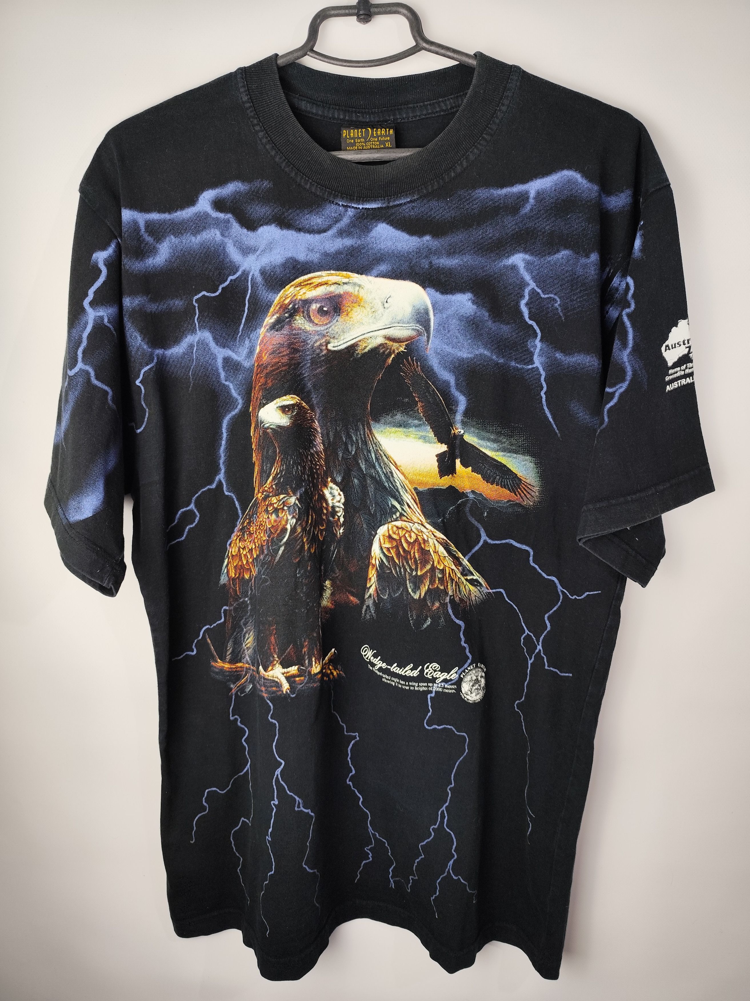 Other Vintage Planet Earth 90s Eagle AOP American Thunder Tee Size US XL / EU 56 / 4 - 1 Thumbnail