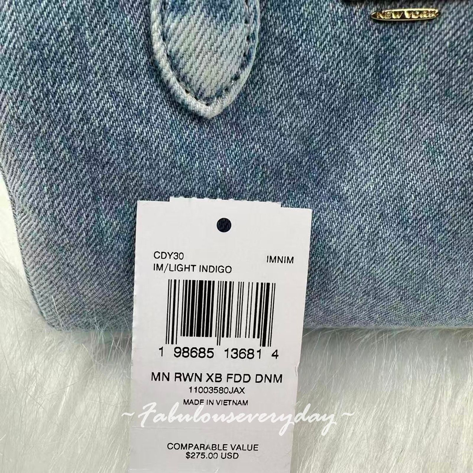 Coach Coach Mini Rowan Crossbody Loved Denim Charms Light Indigo Size ONE SIZE - 4 Thumbnail