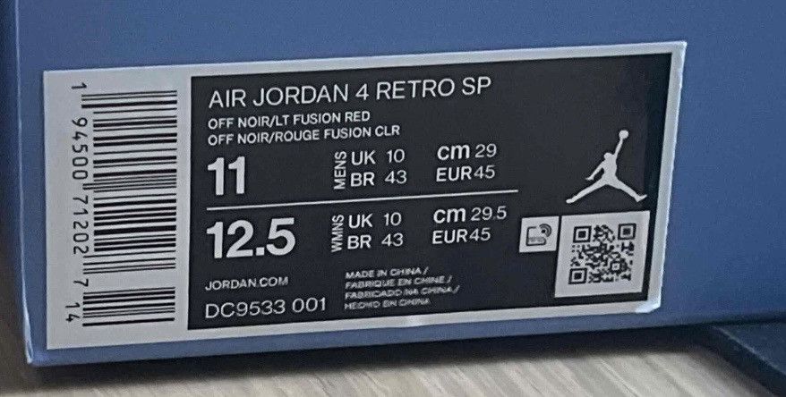 Nike Jordan 4 Union Used Size US 12 / EU 45 - 2 Thumbnail