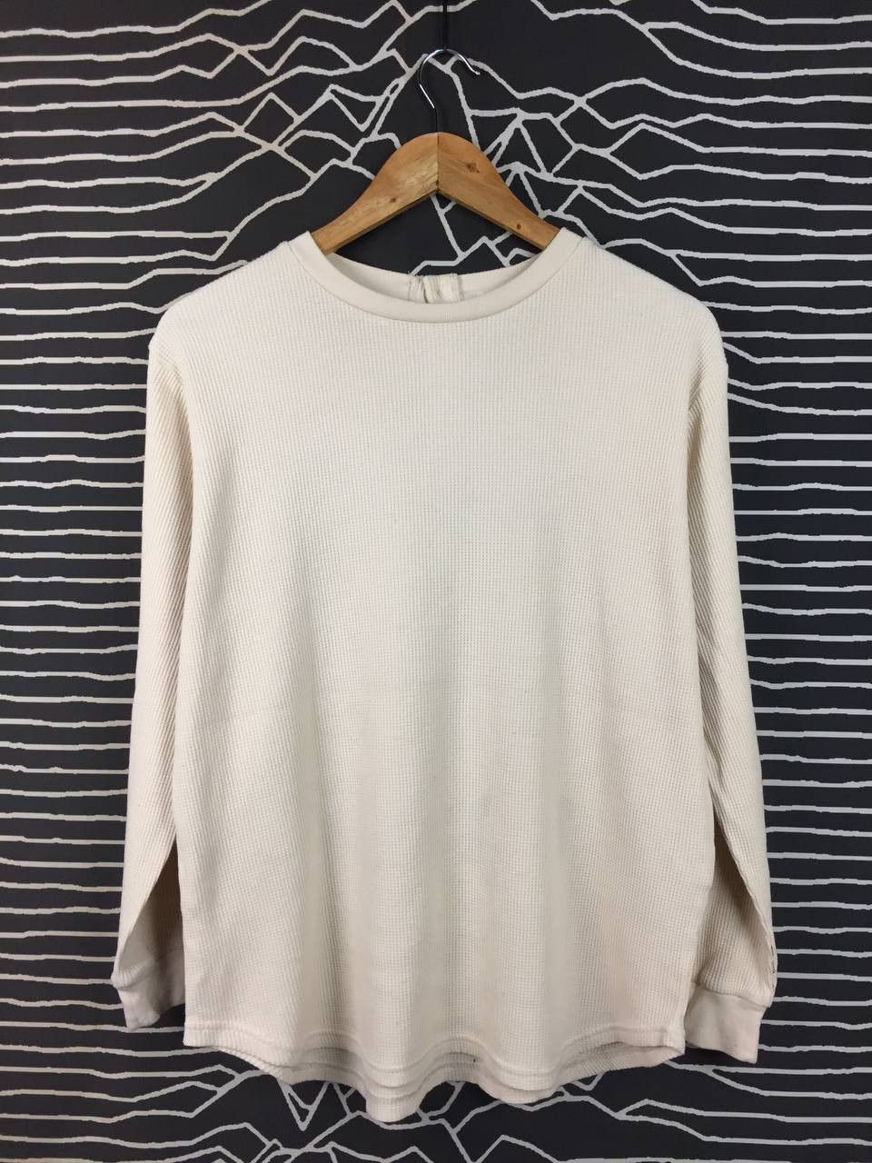 Japanese Brand Cinema Club Waffle Knit Thermal Long Sleeve Tee Size L / US 10 / IT 46 - 1 Thumbnail