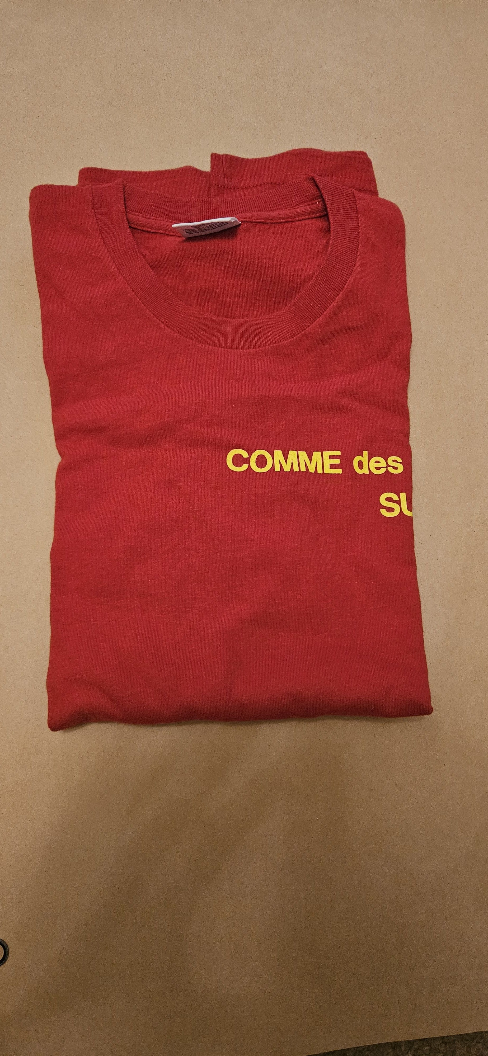 image of Comme Des Garcons X Supreme 15-16 Longsleeve T-Shirt in Red, Men's (Size Small)