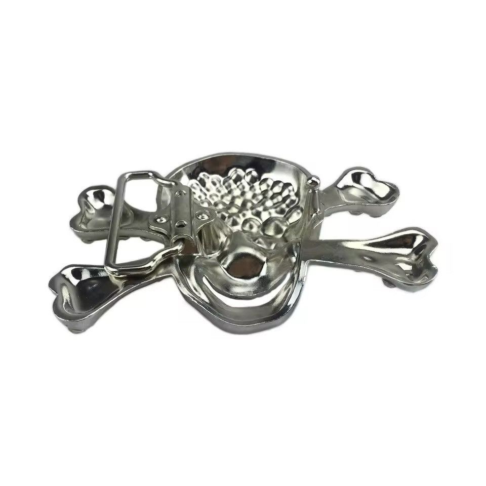Vintage Rhinestone Skull Skeleton Gothic Belt Buckle Size ONE SIZE - 5 Thumbnail