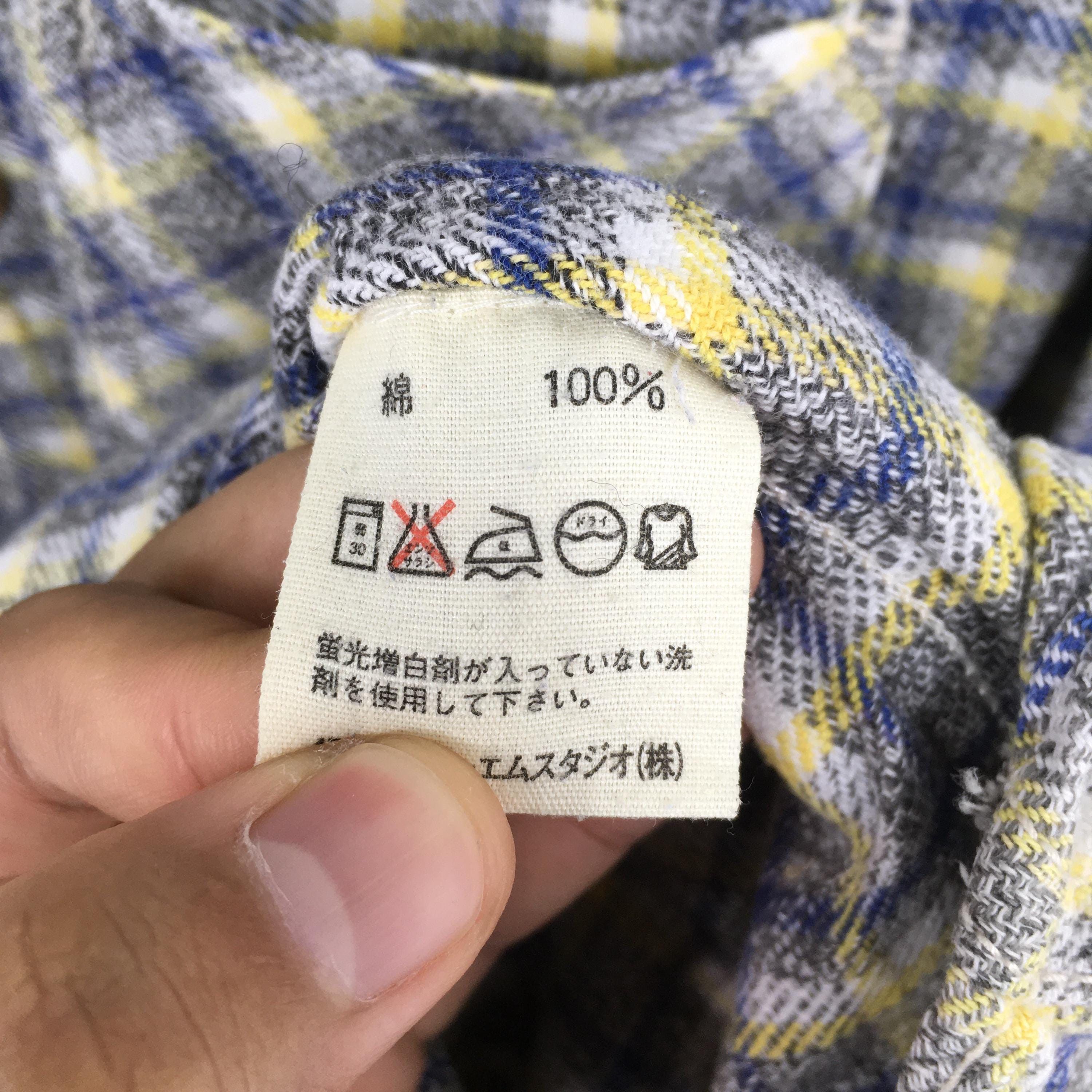45rpm × HOLLYWOOD RANCH MARKET × Japanese Brand Vintage 90's 45rpm Japan Checkered Shirt Medium Size US M / EU 48-50 / 2 - 6 Thumbnail