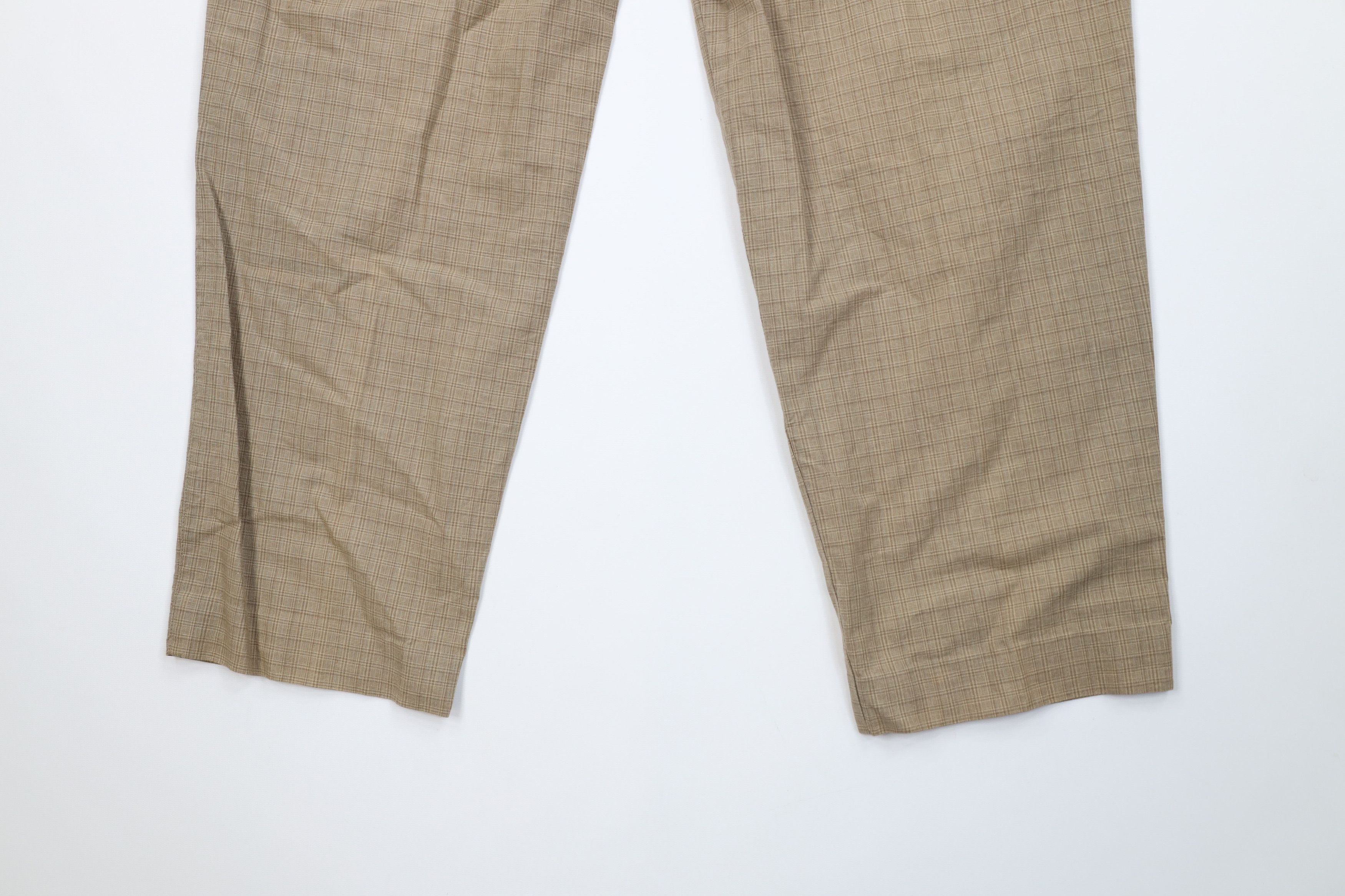 Gap Vintage 90s Gap Pleated Tapered Leg Chino Pants Plaid USA Size US 31 - 11 Thumbnail