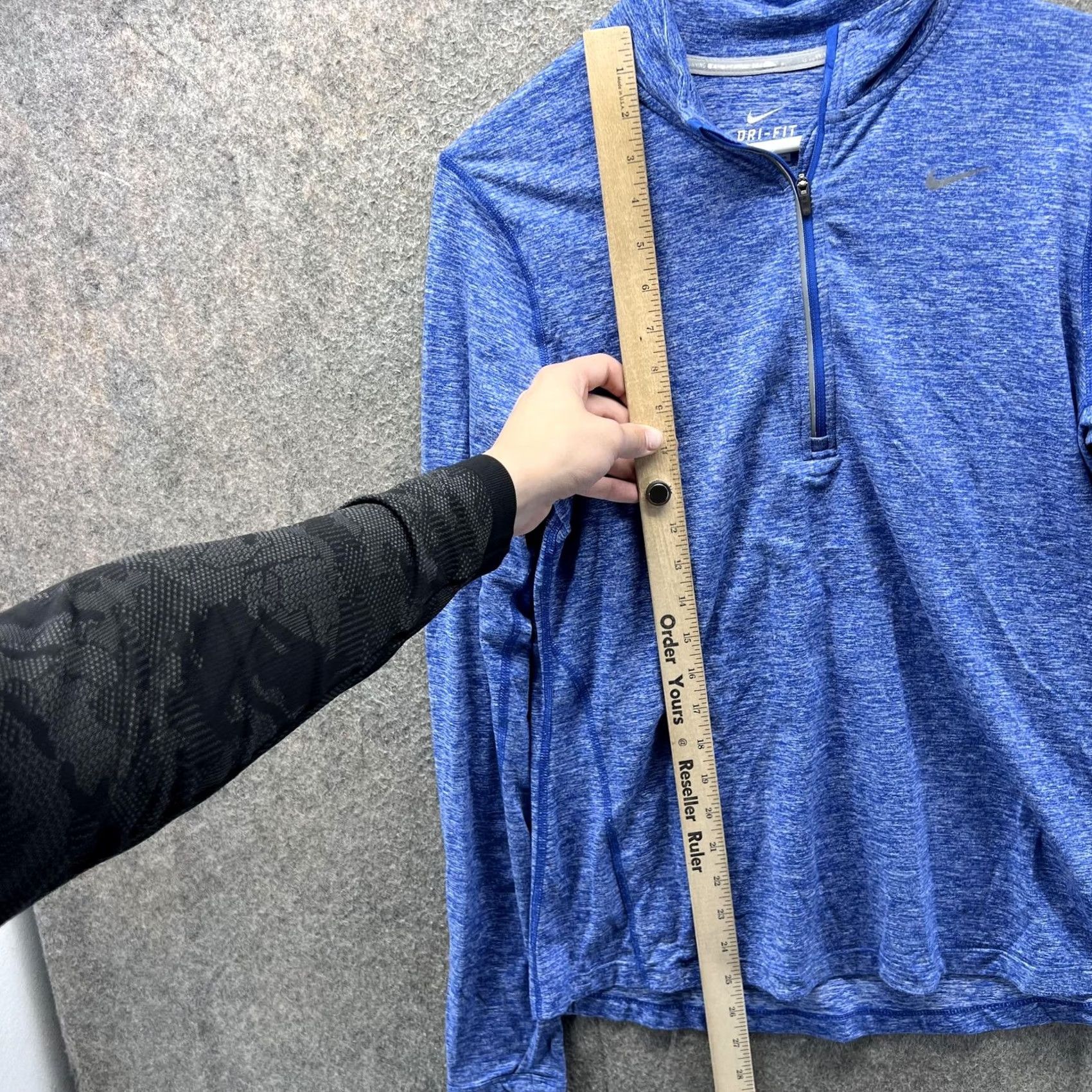 Nike Nike Dri-FIT Pullover Shirt Mens M Blue Quarter Zip Mock Neck Long Sleeve Running Shirt 685910-480 Size US M / EU 48-50 / 2 - 6 Thumbnail