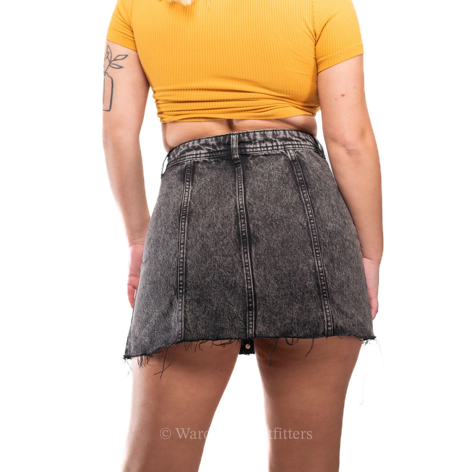 H&M Black Denim Jean Skirt by H&M Size 27" / US 4 / IT 40 - 6 Thumbnail
