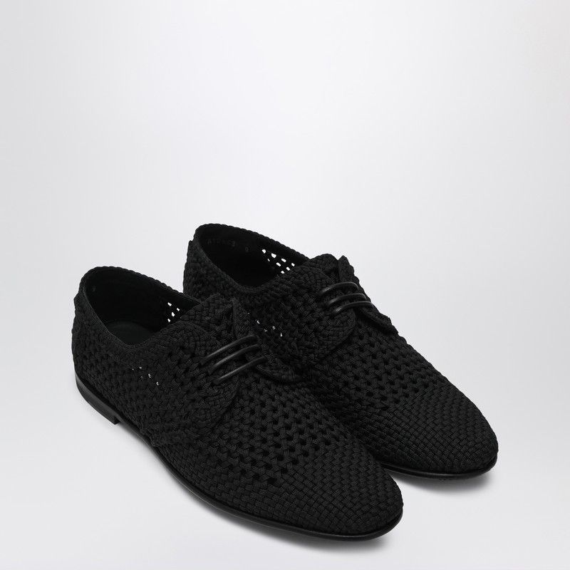 Dolce & Gabbana Dolce&Gabbana Black Woven Fabric Derby Size US 7.5 / EU 40-41 - 1 Thumbnail
