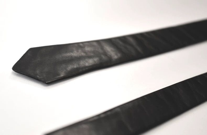 Saint Laurent Paris Saint Laurent Lambskin tie 2504-Nextarrow Size ONE SIZE - 3 Thumbnail