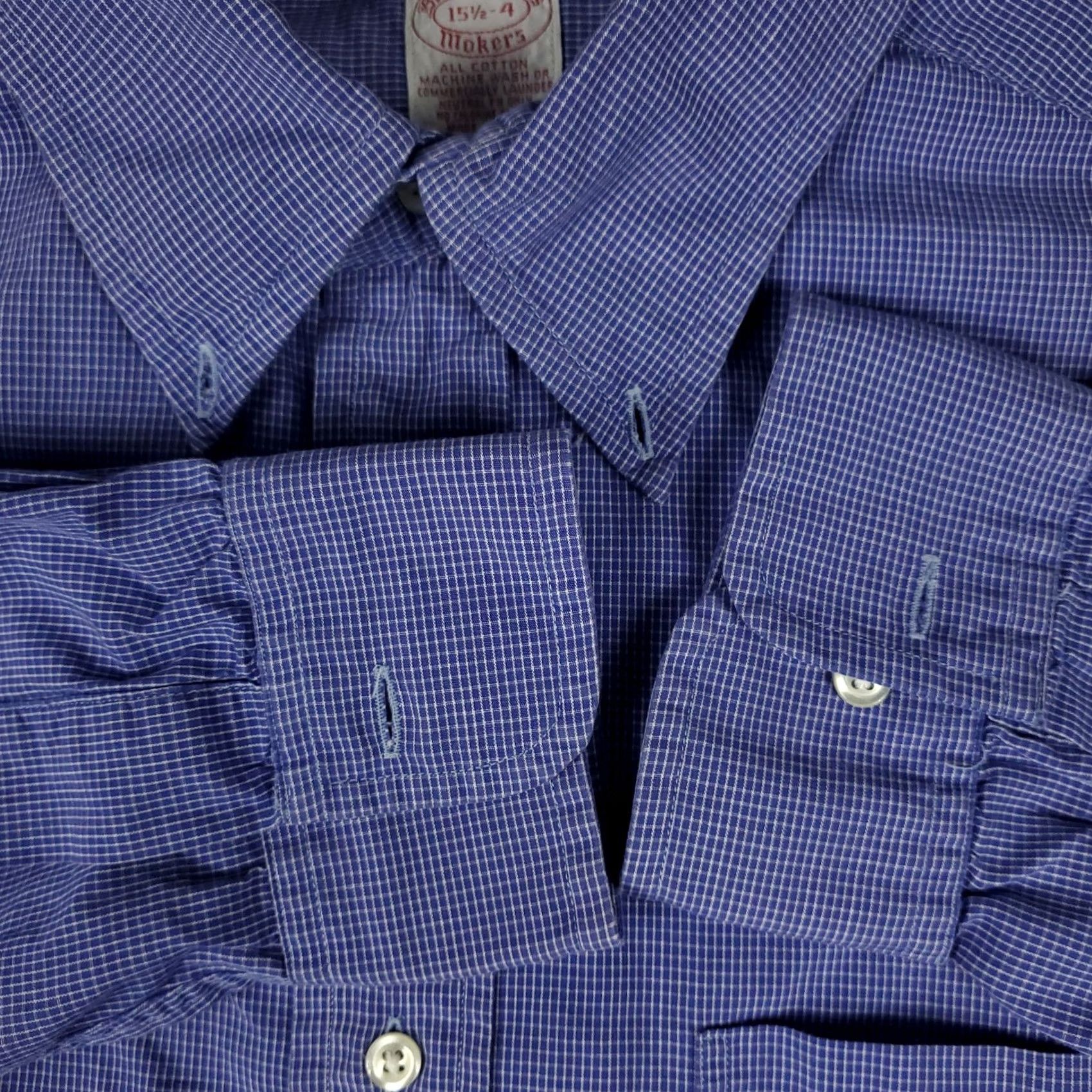 Brooks Brothers Brooks Brothers Shirt Mens 15.5 Blue Dress Button Up Long Sleeve Color: Blue Size 42R - 3 Thumbnail