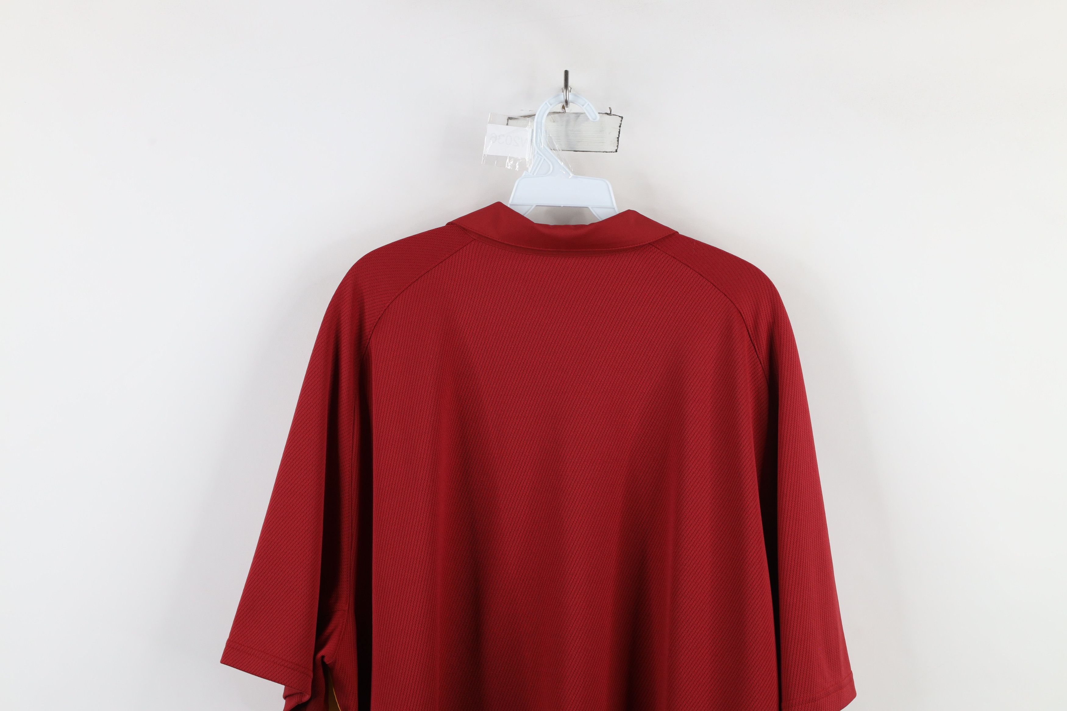 Nike × Vintage Nike Dri-Fit Iowa State University Collared Golf Polo Red Size US XXL / EU 58 / 5 - 13 Thumbnail
