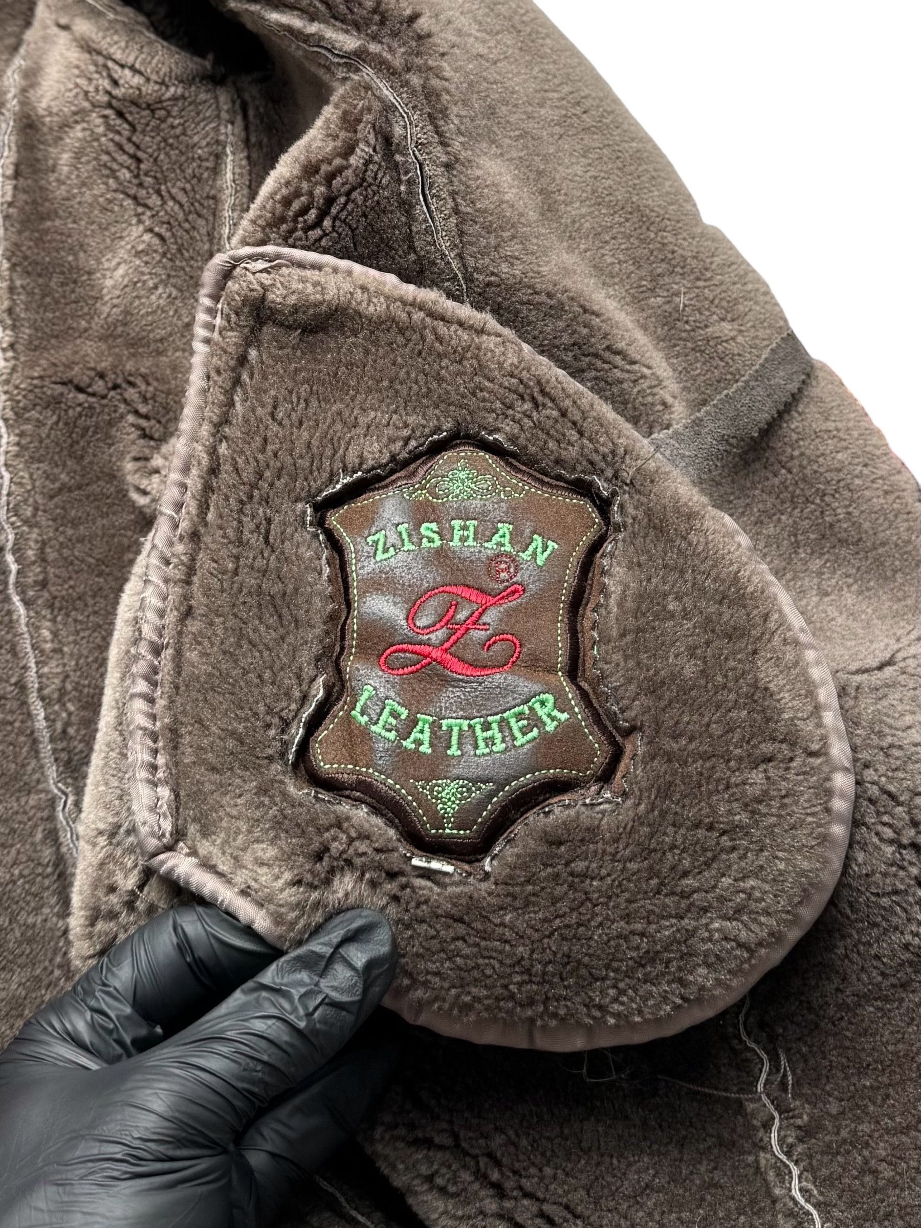Vintage 90's Real Sheepskin Coat With Real Fur Details (V411) Size M / US 6-8 / IT 42-44 - 7 Thumbnail
