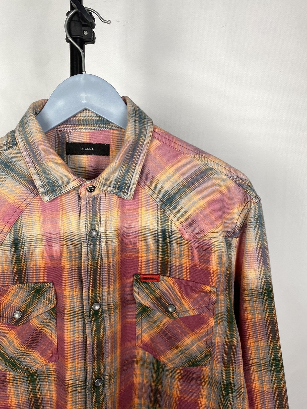 Diesel × Flannel × Vintage 🇺🇸 Vintage 90s Rare DIESEL Flannel Button Up Shirt Rare Retro Size US L / EU 52-54 / 3 - 5 Thumbnail
