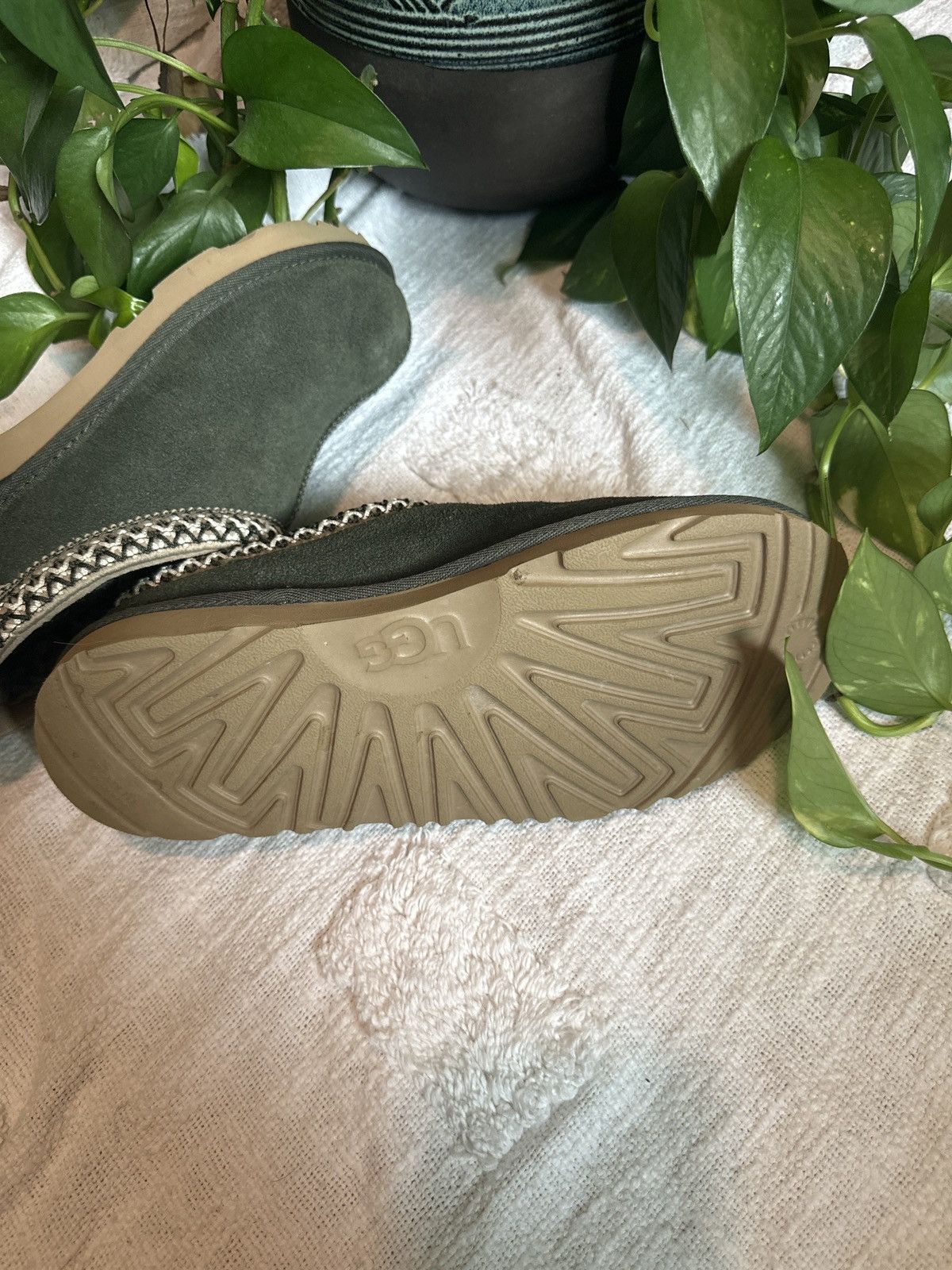 Ugg Olive Green Ugg Tasman Slippers Size US 6 / IT 36 - 2 Thumbnail