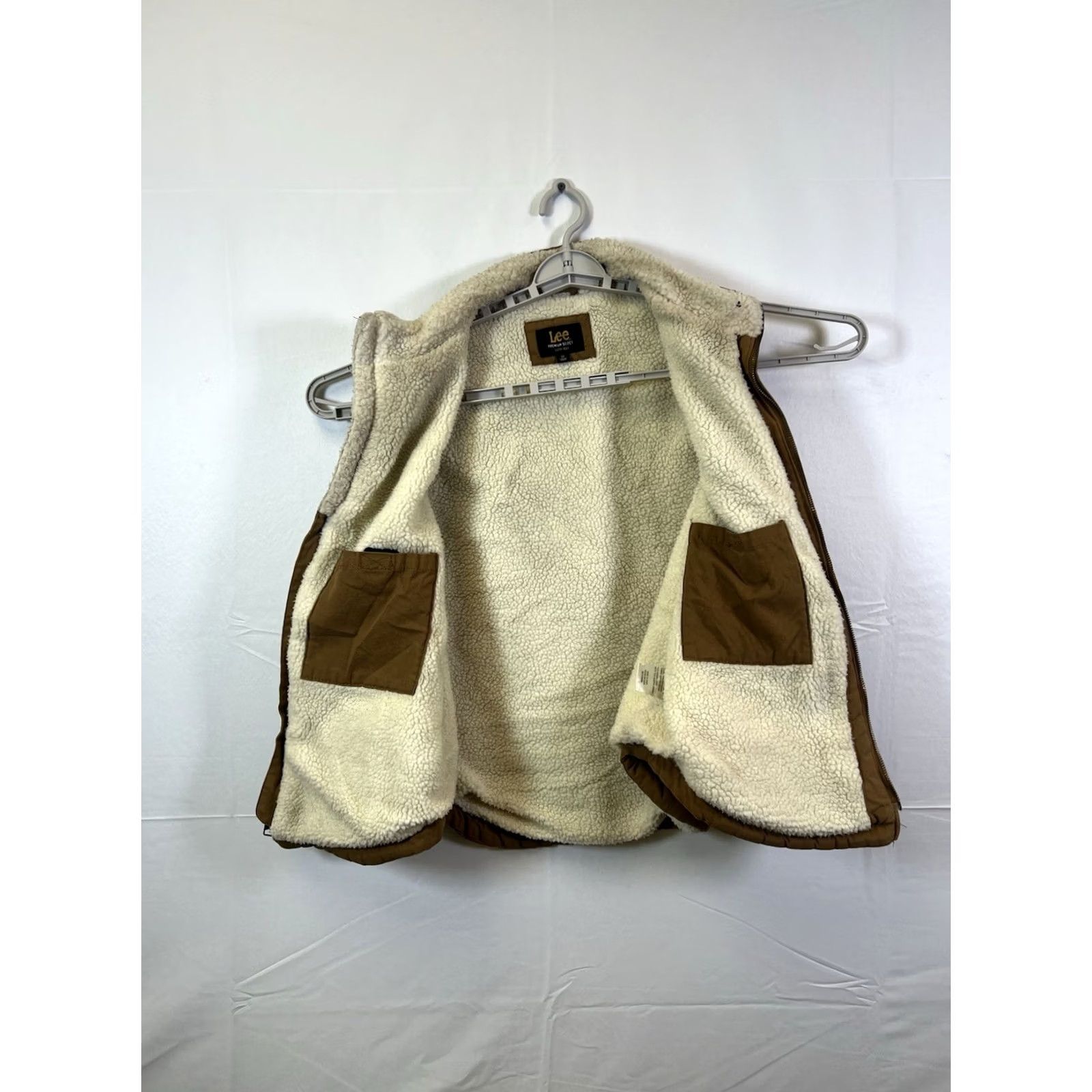 Lee Lee Premium Select Men's Vest - Cotton Canvas Sherpa Lined Full Zip Insulated Brown M Size US M / EU 48-50 / 2 - 4 Thumbnail