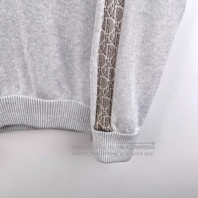 Dior Dior Gray logo old flower stitching cotton round-neck long Size US L / EU 52-54 / 3 - 5 Thumbnail