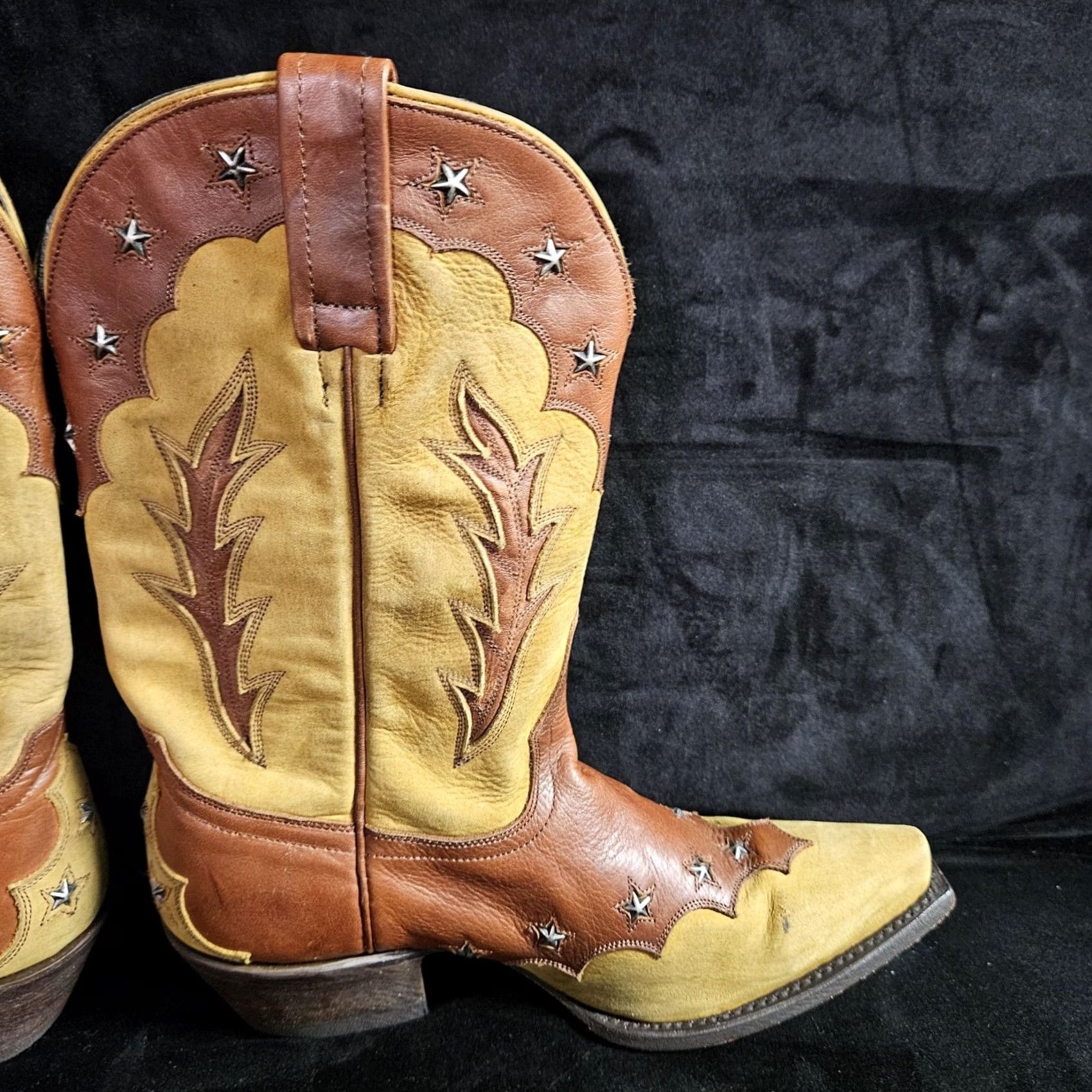 CO Liberty Boot Co Boots Womens Paola Size Brown Star Stud Western FA009B Size US 6 / IT 36 - 7 Thumbnail