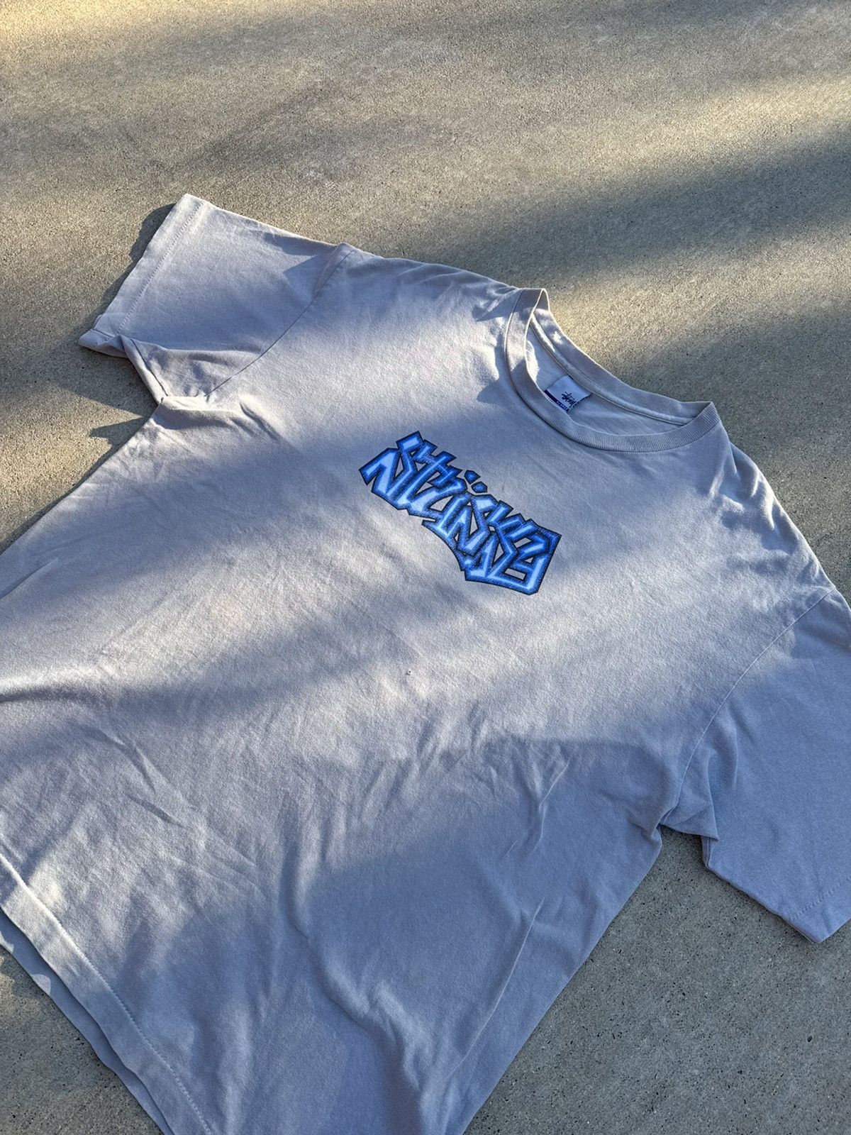 Stussy 90s Stussy Graphitti Blue Font Tee GRAIL RARE Size US XL / EU 56 / 4 - 4 Thumbnail