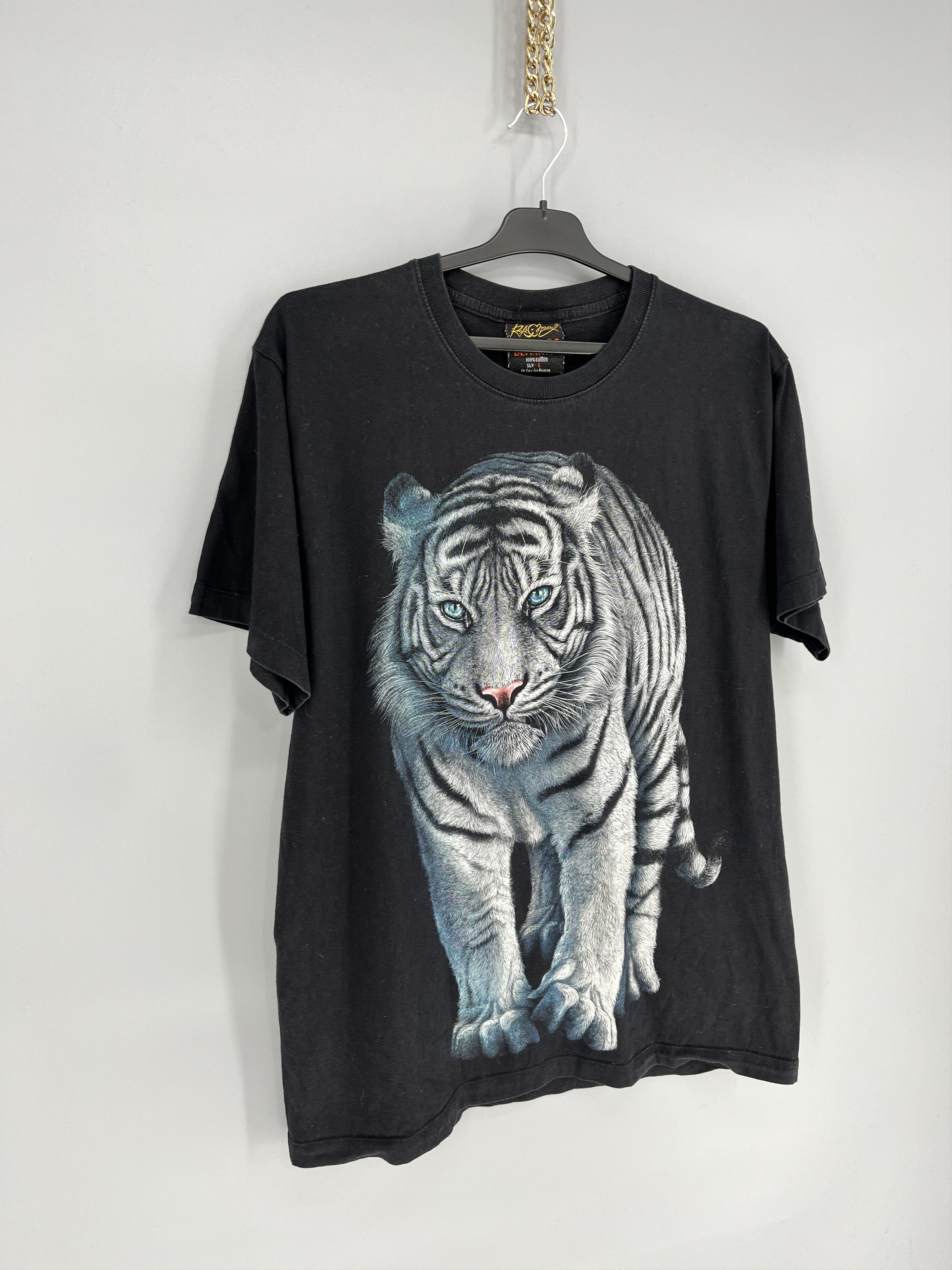 Vintage Vintage Y2K 90s Northern TigerFace Boxy Graphic Tee Size US L / EU 52-54 / 3 - 2 Thumbnail
