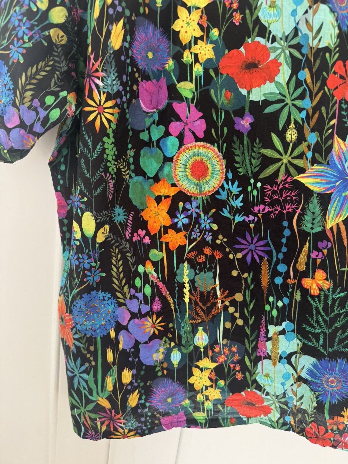 Engineered Garments Engineered Garments Black Floral Lawn Camp Shirt Size US S / EU 44-46 / 1 - 22 Thumbnail