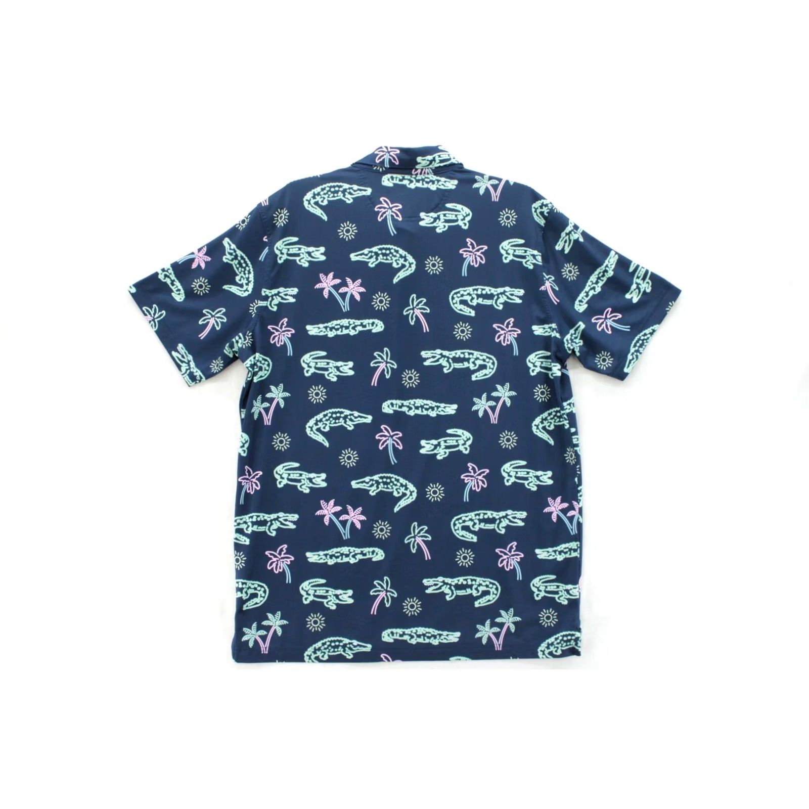 Chubbies Chubbies Polo Shirt Mens L Navy Alligator Palm Tree Sun Print Short Sleeve Shirt Polo Mens L Navy Palm Tree Alligator Print Size US L / EU 52-54 / 3 - 3 Thumbnail