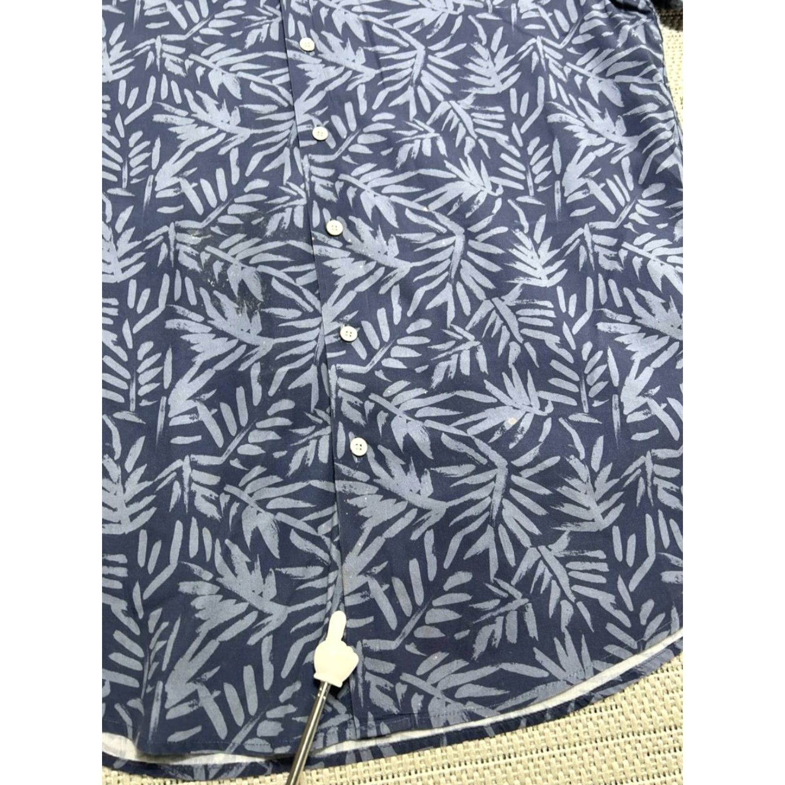 Rodd & Gunn Rodd Gunn Shirt Mens Large Blue Floral Fern Print Cotton Button-Up Shirt Size US L / EU 52-54 / 3 - 4 Thumbnail