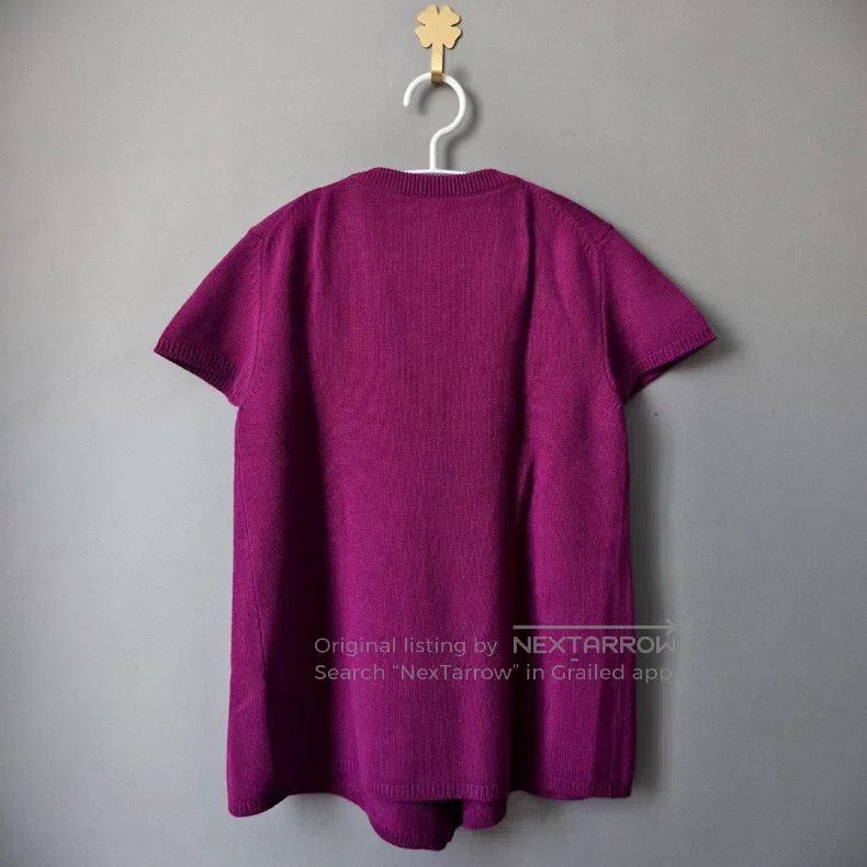Hermes Hermes Classic Purple Cashmere Short Sleeve Knit Top Size XXS / US 00 / IT 34 - 2 Thumbnail