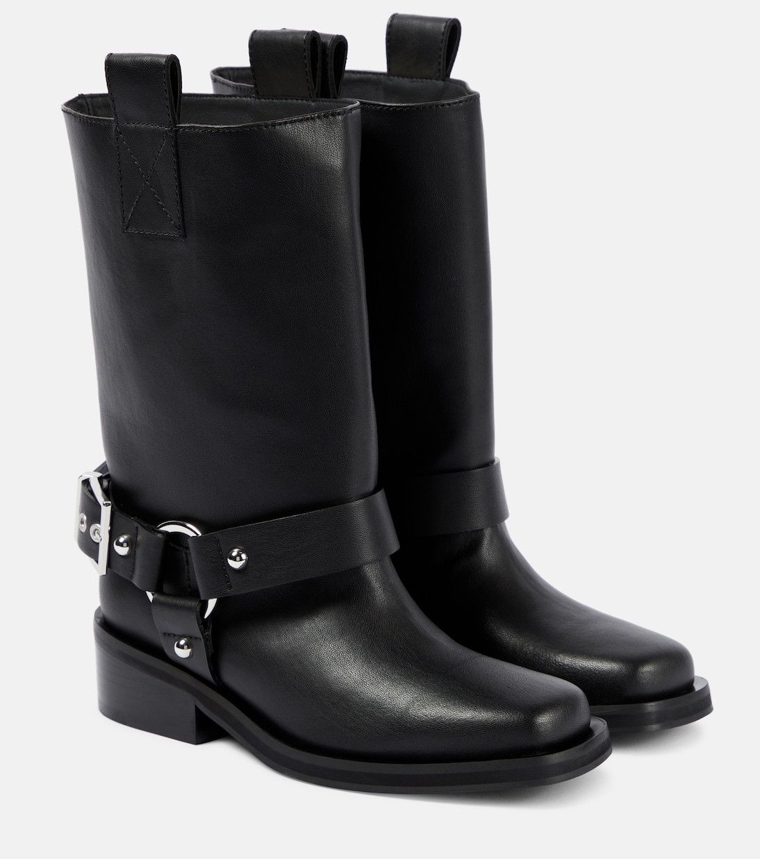 Ganni Faux leather biker boots Size US 10 / IT 40 - 1 Thumbnail