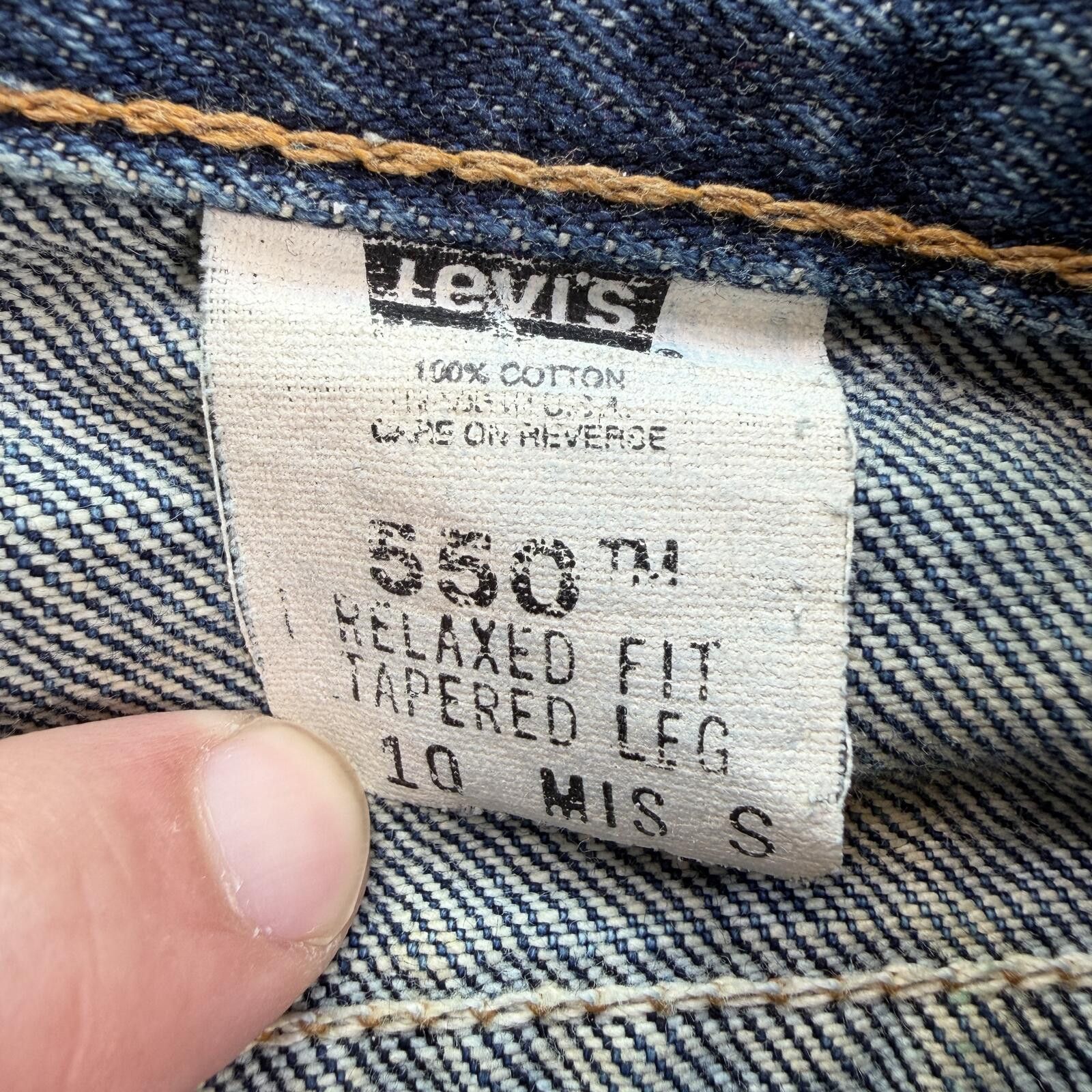 Levi's Levis 550 Relaxed Fit Jeans Womens 10 Blue Y2K Vintage 27x29 Size 27" / US 4 / IT 40 - 5 Thumbnail