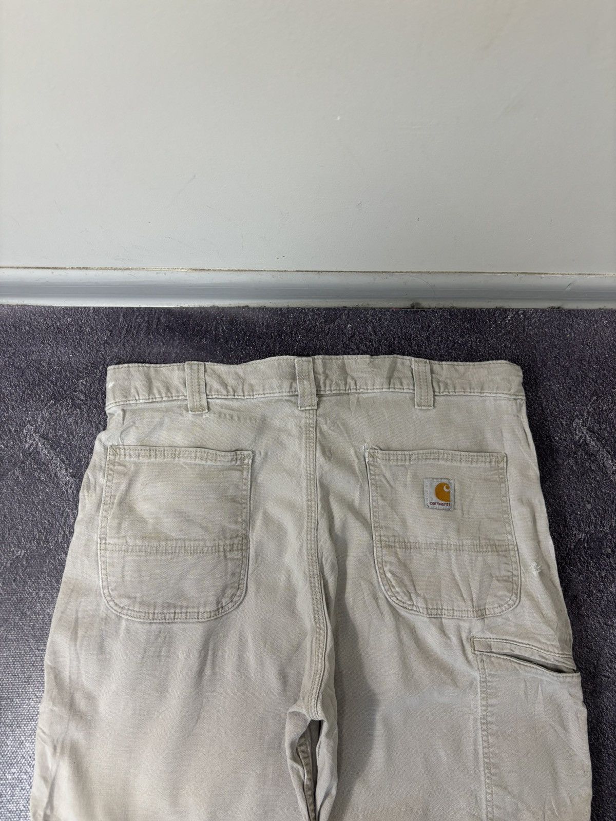 Carhartt Vintage Carhartt Y2K Workwear Beige Hype Carpenter Shorts Size US 36 / EU 52 - 5 Thumbnail