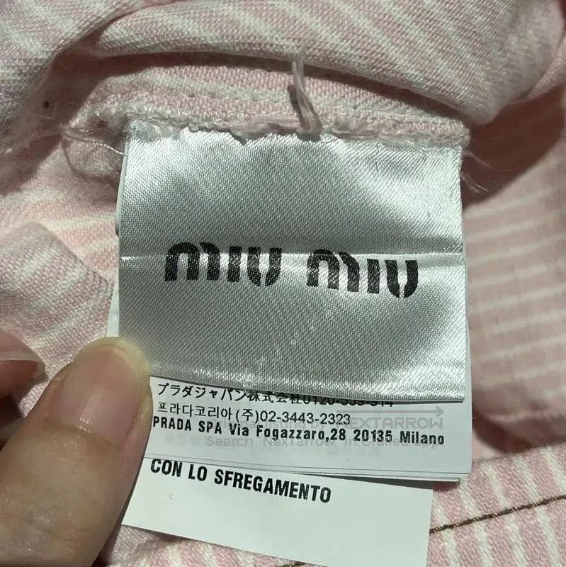 Miu Miu Miu Miu Pink Striped Sleeveless Dress Size S . Size S / US 4 / IT 40 - 4 Thumbnail