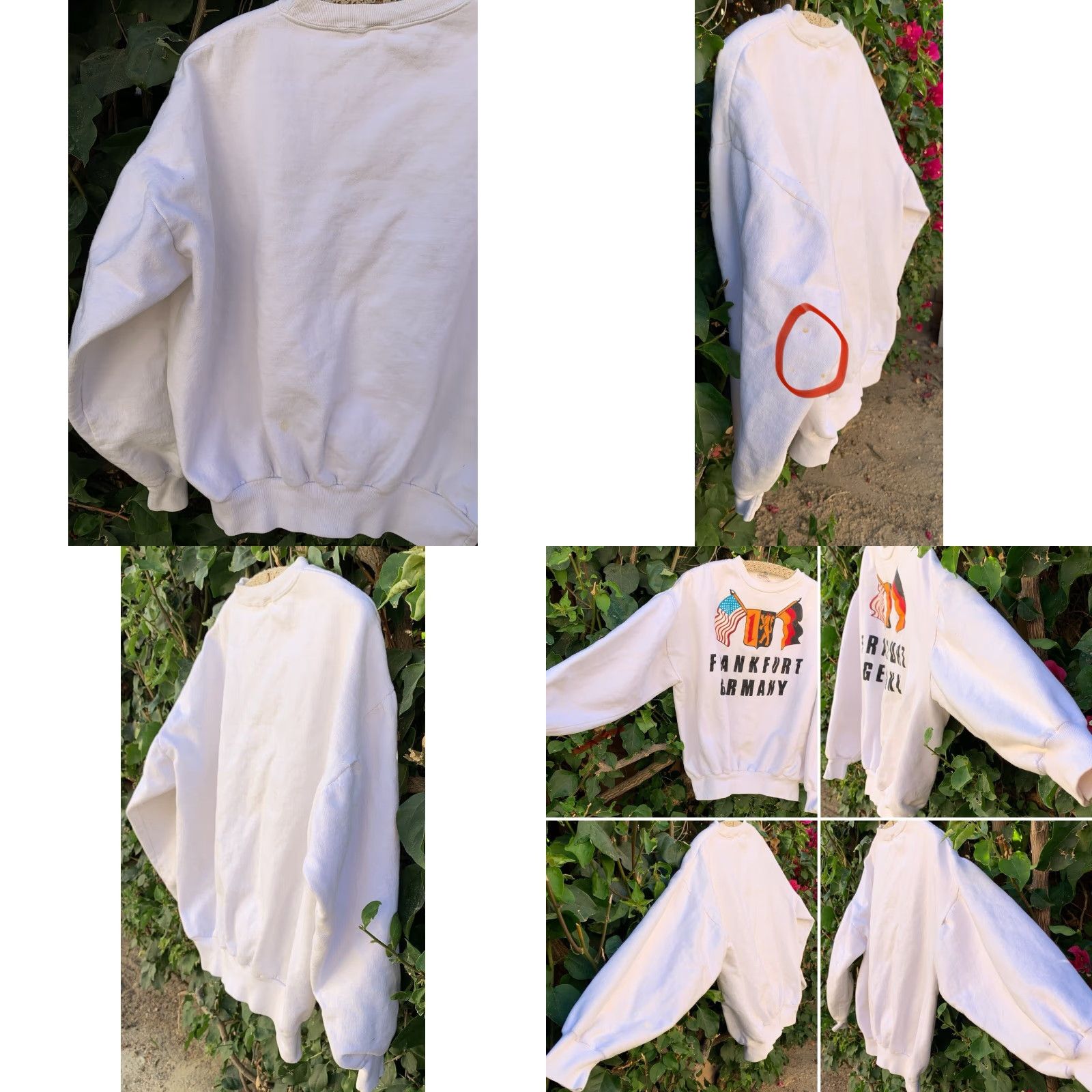 Vintage VINTAGE Frankfurt Germany Sweatshirt Raco Sports Wear Cotton Size XL White Graphic Print Men Pullover Crew Neck Long Sleeve Sports Theme Size US XL / EU 56 / 4 - 9 Thumbnail
