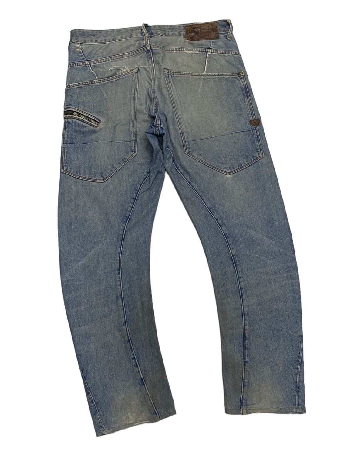 G-Star 🔥G STAR RAW BANANA CURVED TYPE C ZIP THRASHED DISTRESSED Size US 36 / EU 52 - 6 Thumbnail