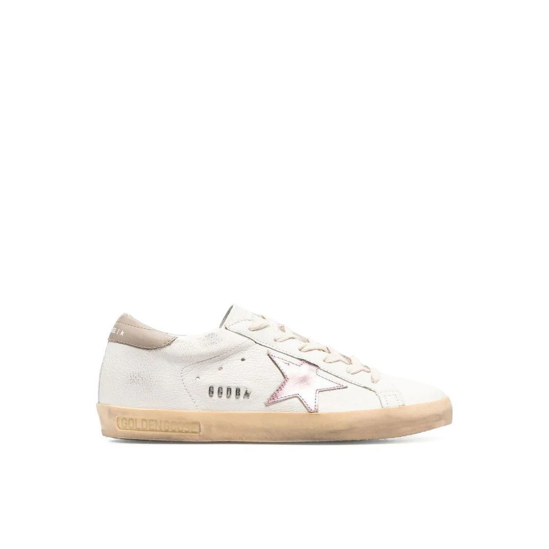 GOLDEN GOOSE Super Star Women's WHITE ANTIQUE PINK GREY Snea